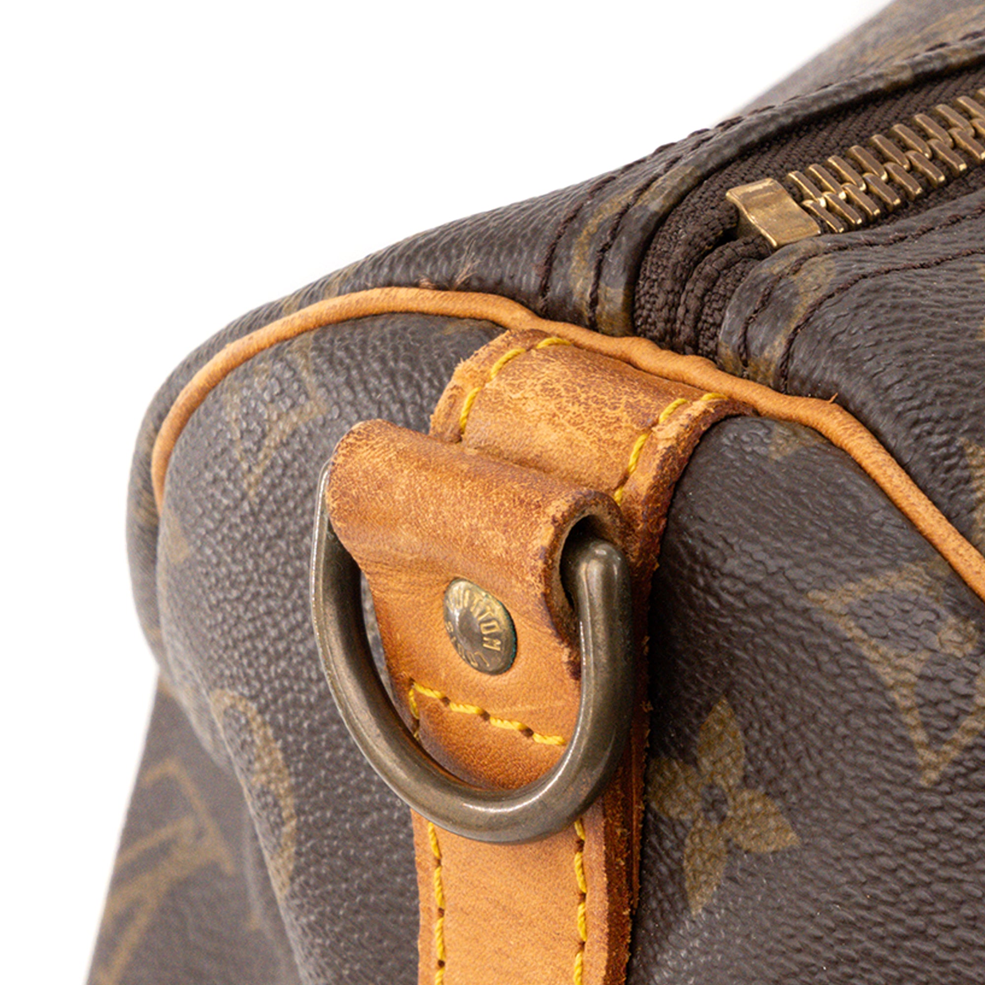 LOUIS VUITTON - Sac de voyage Keepall 55 Louis Vuitton en toile monogrammée marron vintage
