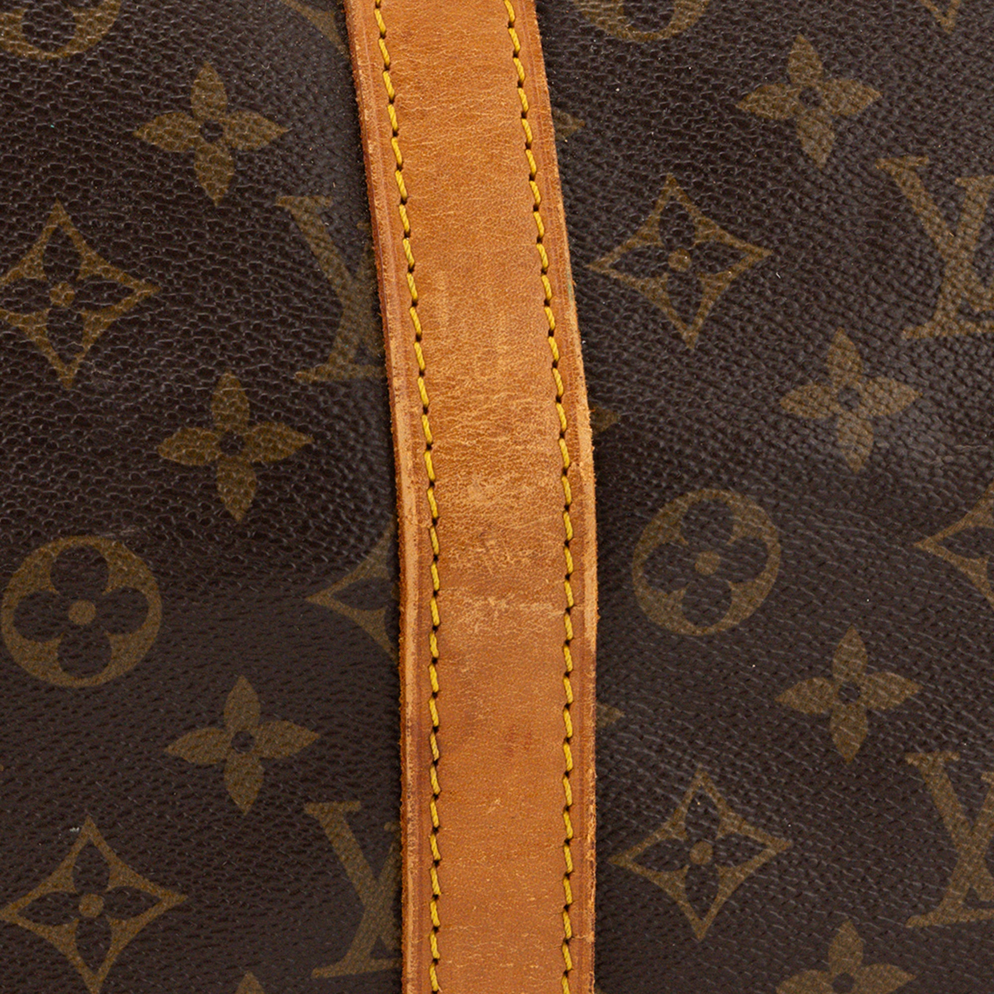 LOUIS VUITTON - Sac de voyage Keepall 55 Louis Vuitton en toile monogrammée marron vintage