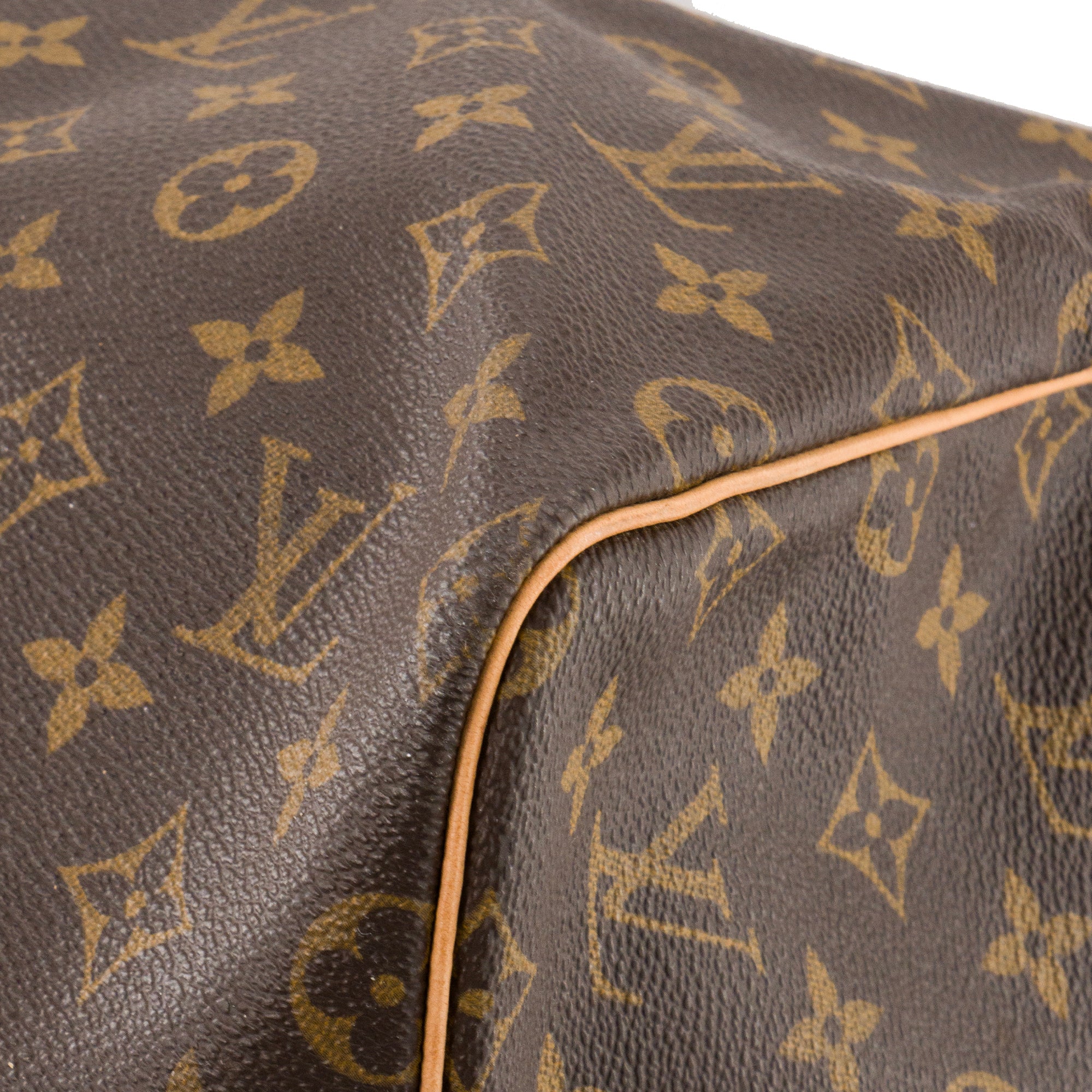LOUIS VUITTON - Sac de voyage Keepall 55 Louis Vuitton en toile monogrammée marron vintage