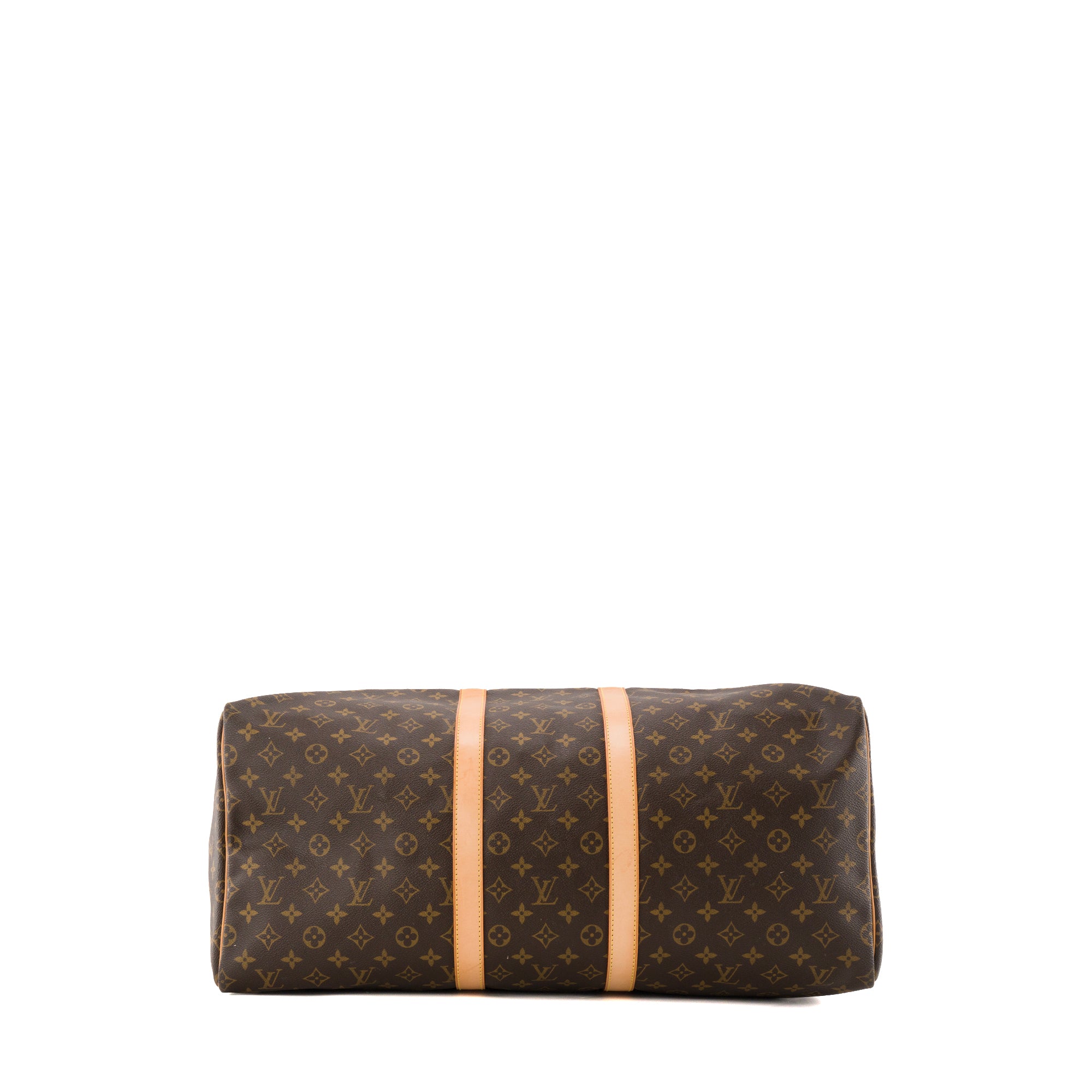 LOUIS VUITTON - Sac de voyage Keepall 55 Louis Vuitton en toile monogrammée marron vintage