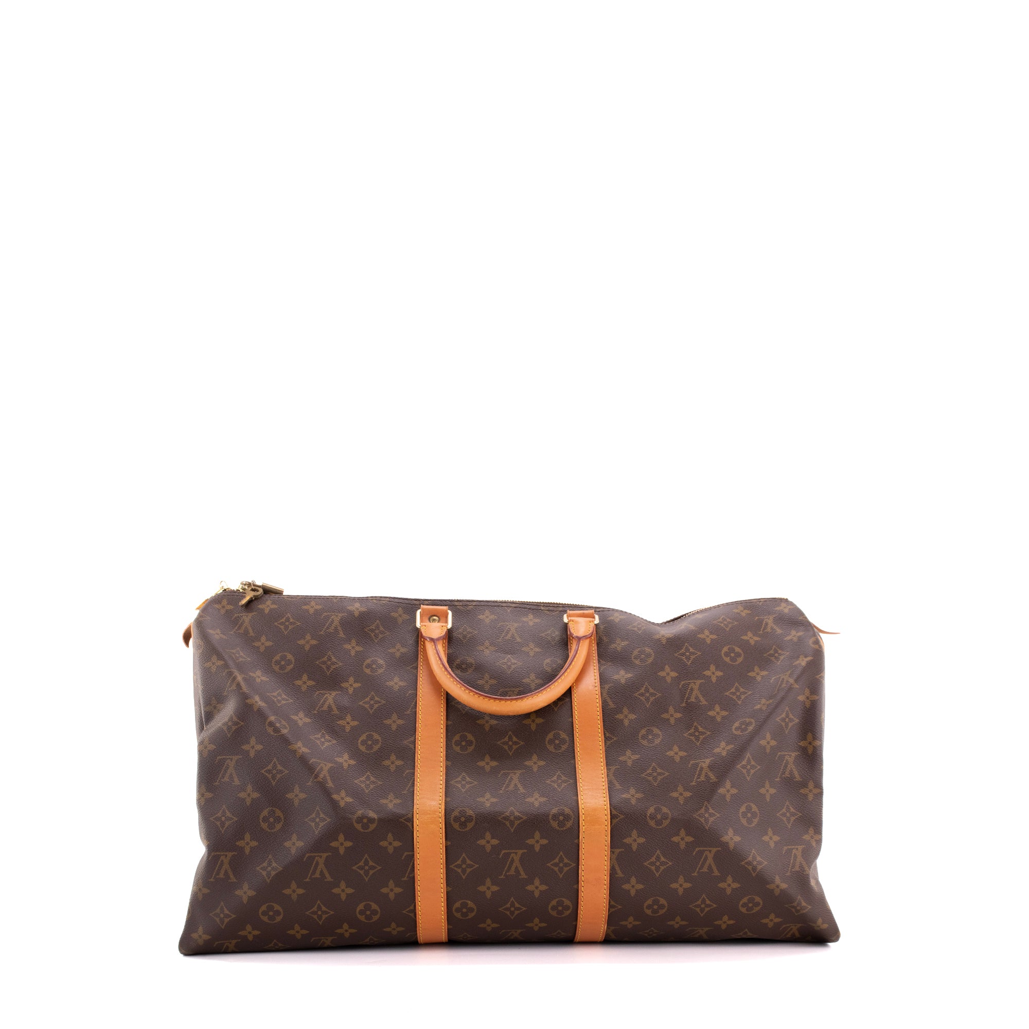 LOUIS VUITTON - Sac de voyage Keepall 55 Louis Vuitton en toile monogrammée vintage
