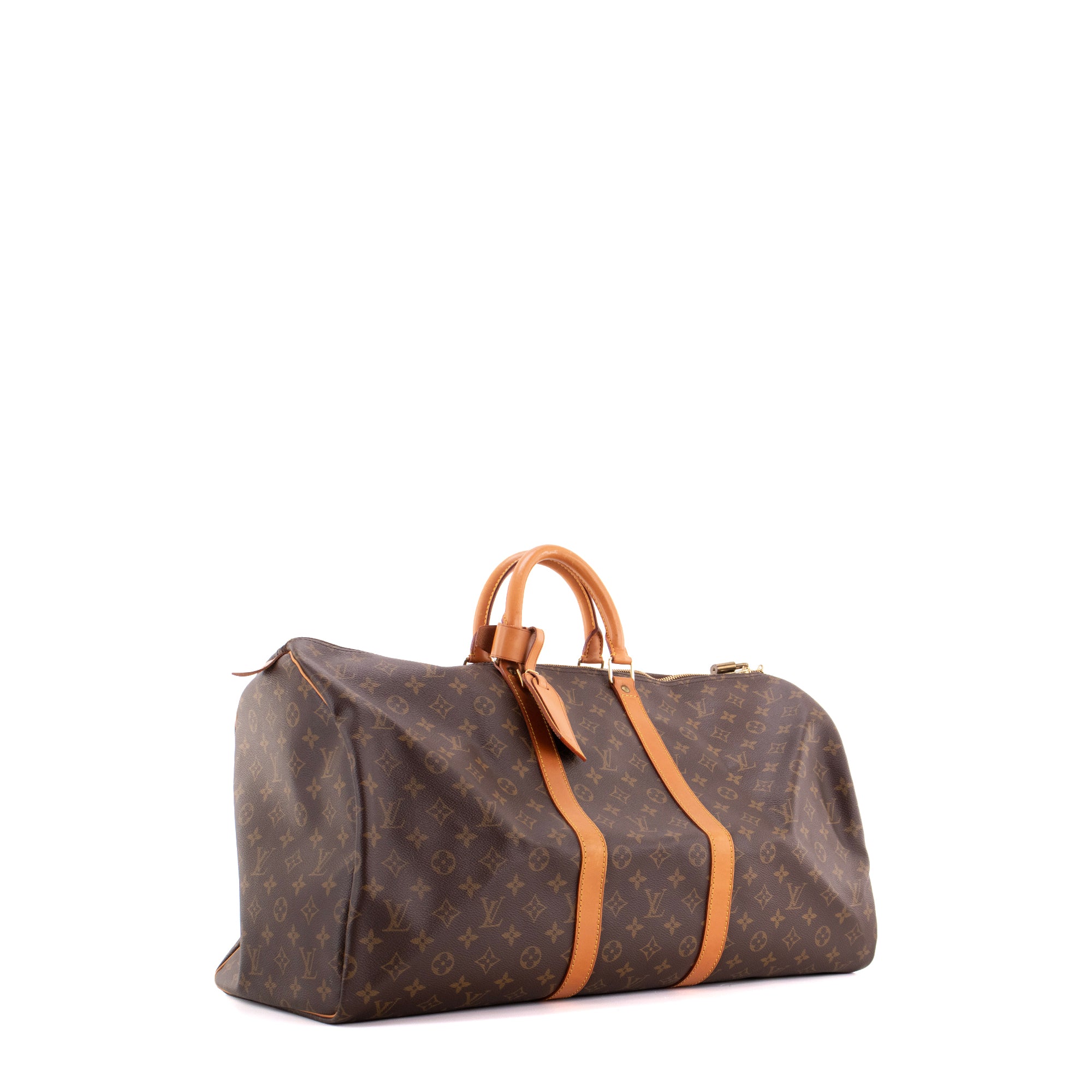 LOUIS VUITTON - Sac de voyage Keepall 55 Louis Vuitton en toile monogrammée vintage