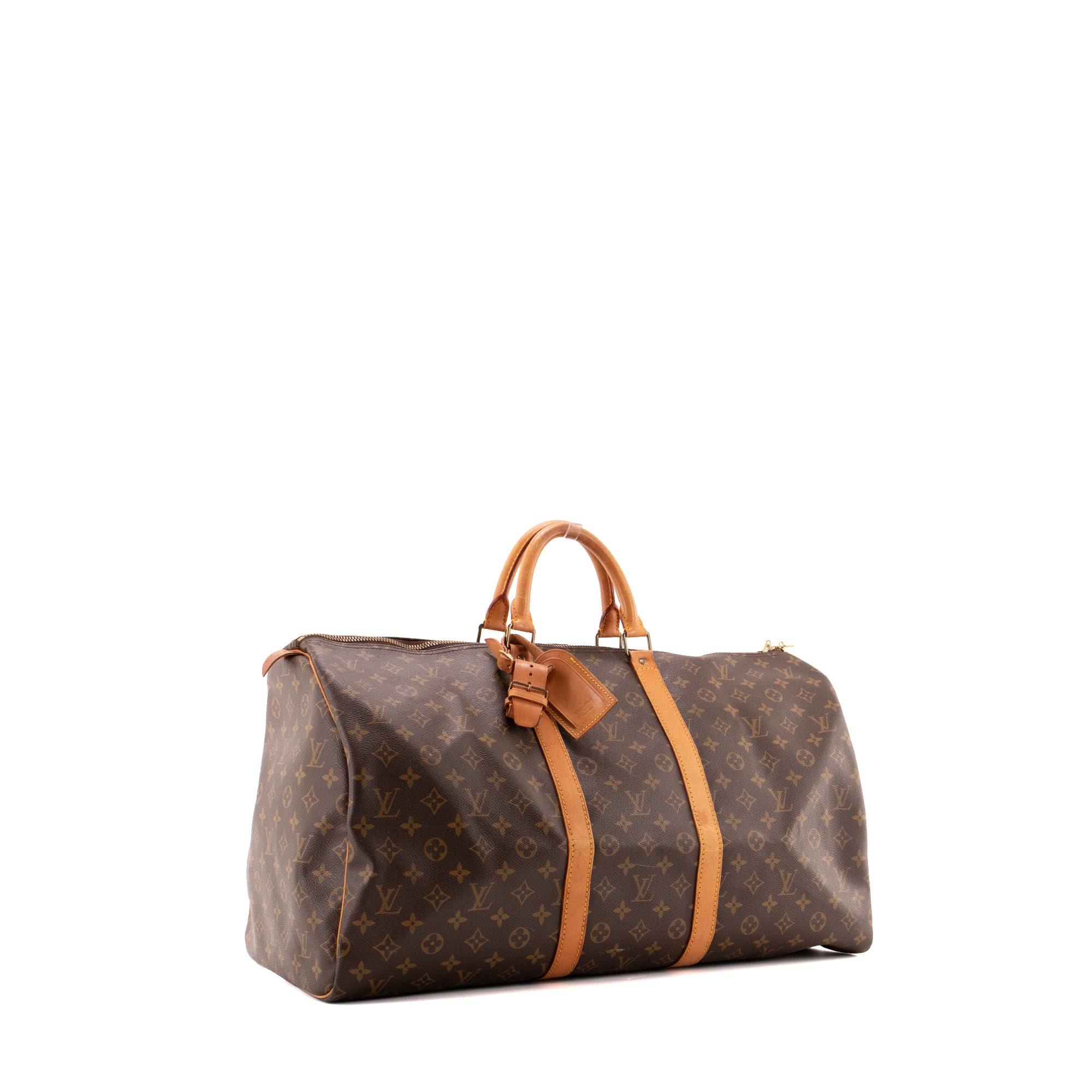 LOUIS VUITTON - Sac de voyage Keepall 55 Louis Vuitton en toile monogrammée vintage