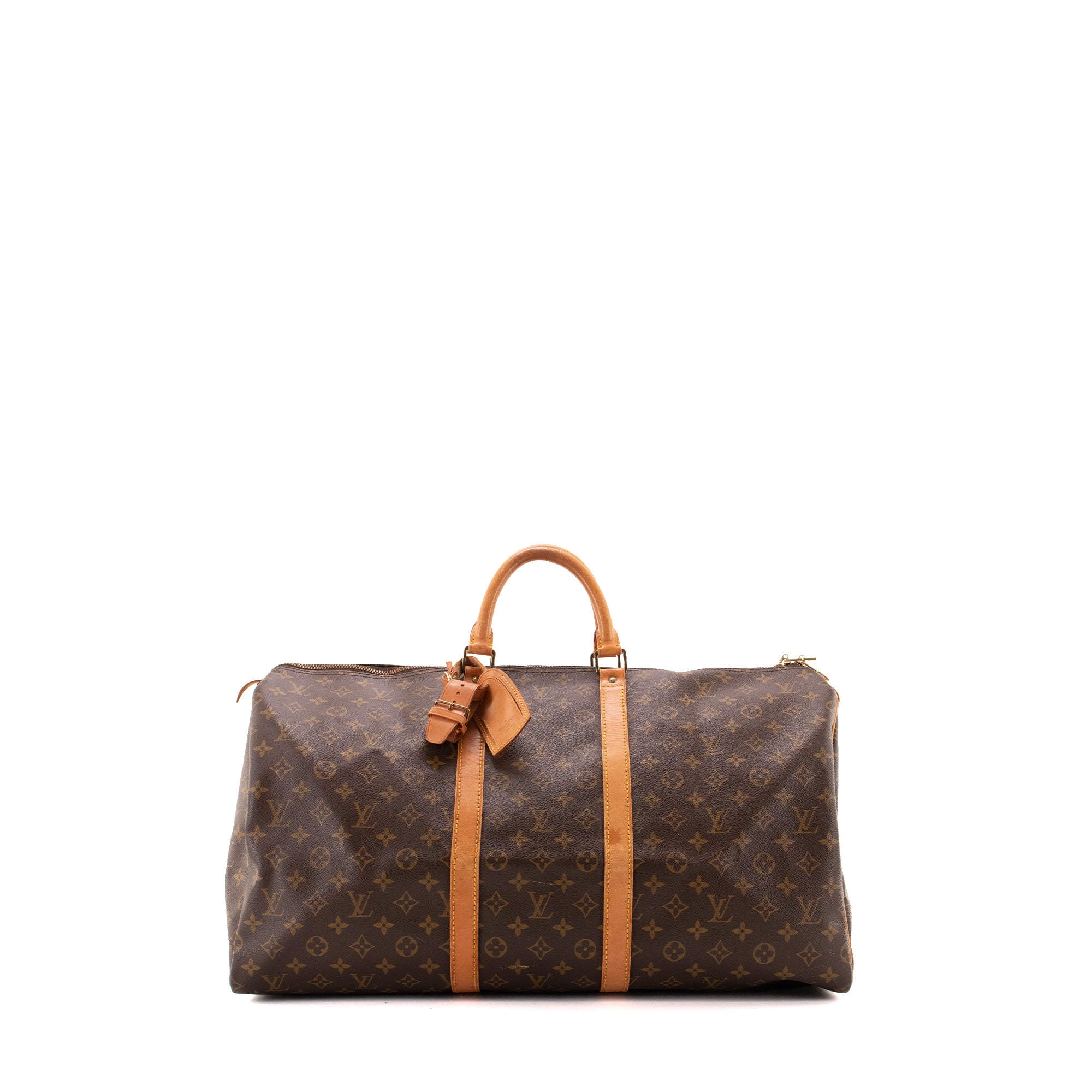 LOUIS VUITTON - Sac de voyage Keepall 55 Louis Vuitton en toile monogrammée vintage
