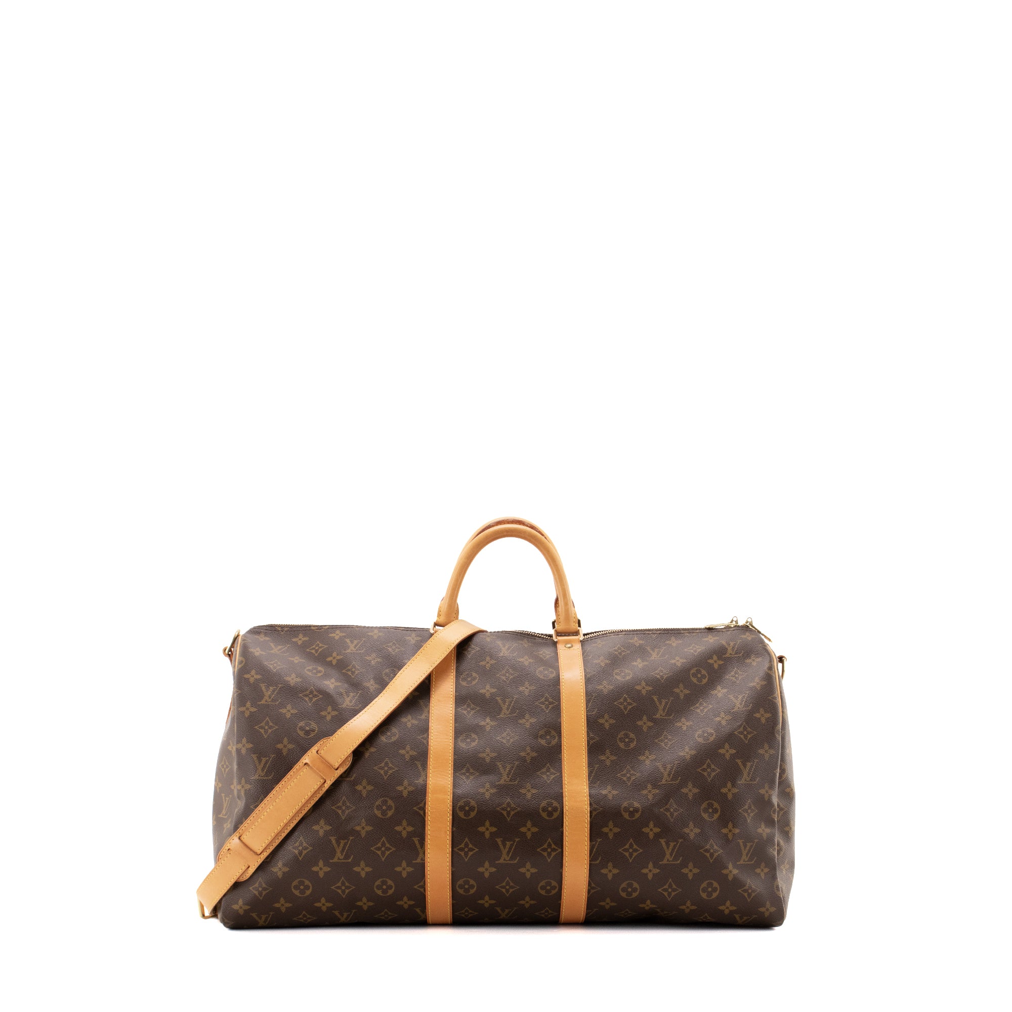 LOUIS VUITTON - Sac de voyage Keepall 55 Louis Vuitton en toile enduite monogrammée vintage