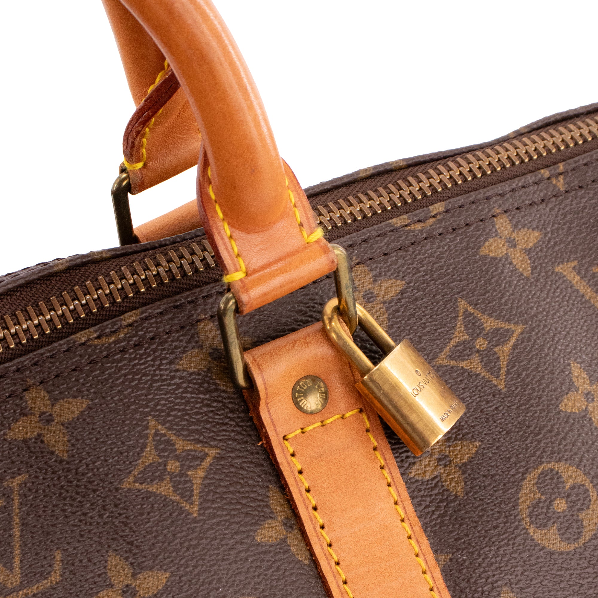 LOUIS VUITTON - Sac de voyage Keepall 60 bandoulière Louis Vuitton en toile enduite monogrammée vintage