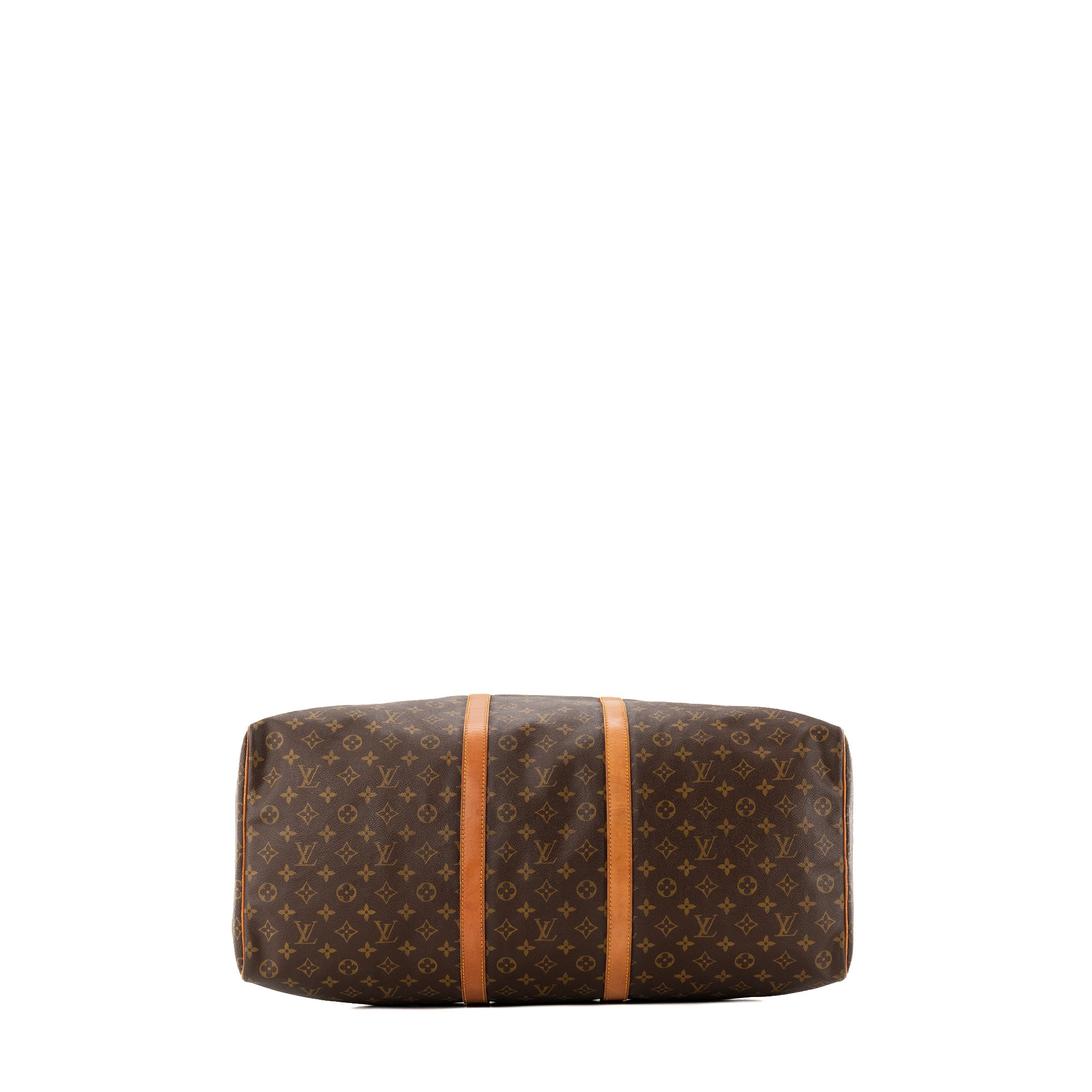 LOUIS VUITTON - Sac de voyage Keepall 60 Louis Vuitton en toile enduite monogrammée marron