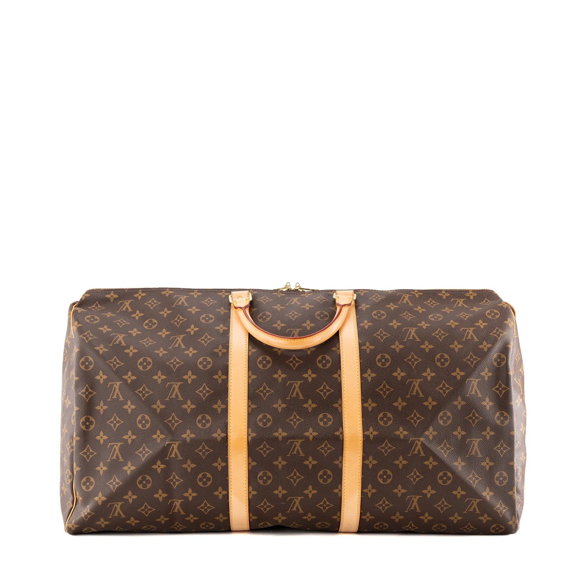 LOUIS VUITTON - Sac de voyage Keepall 60 Louis Vuitton en toile enduite monogrammée vintage