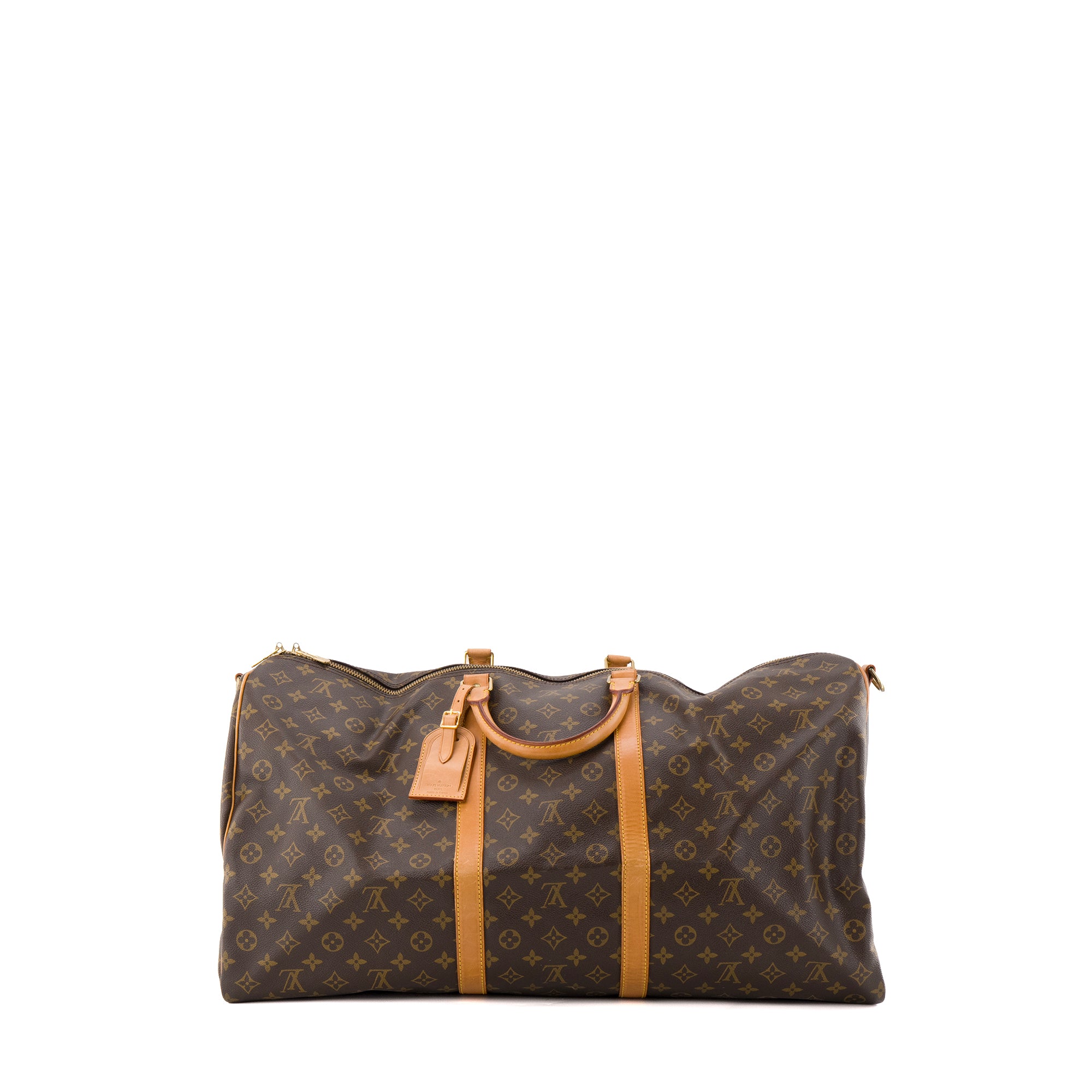 LOUIS VUITTON - Sac de voyage Keepall 60 Louis Vuitton en toile enduite monogrammée vintage