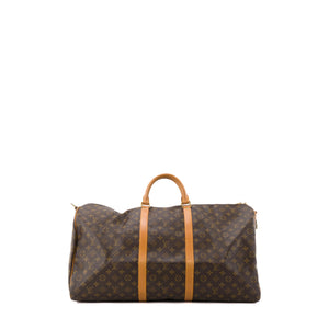 LOUIS VUITTON - Sac de voyage Keepall 60 Louis Vuitton en toile enduite monogrammée vintage