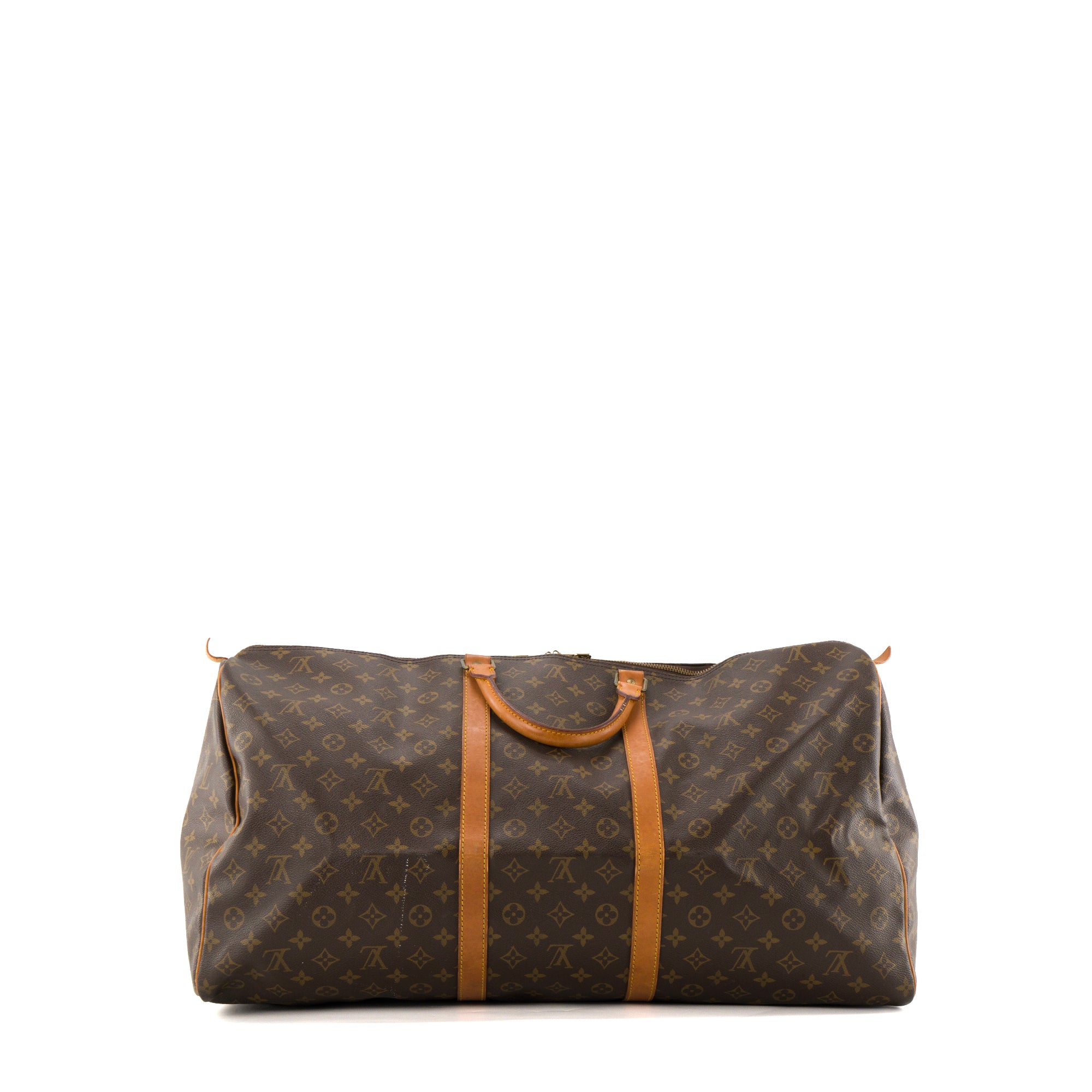 LOUIS VUITTON - Sac de voyage Keepall 60 Louis Vuitton en toile enduite monogrammée vintage