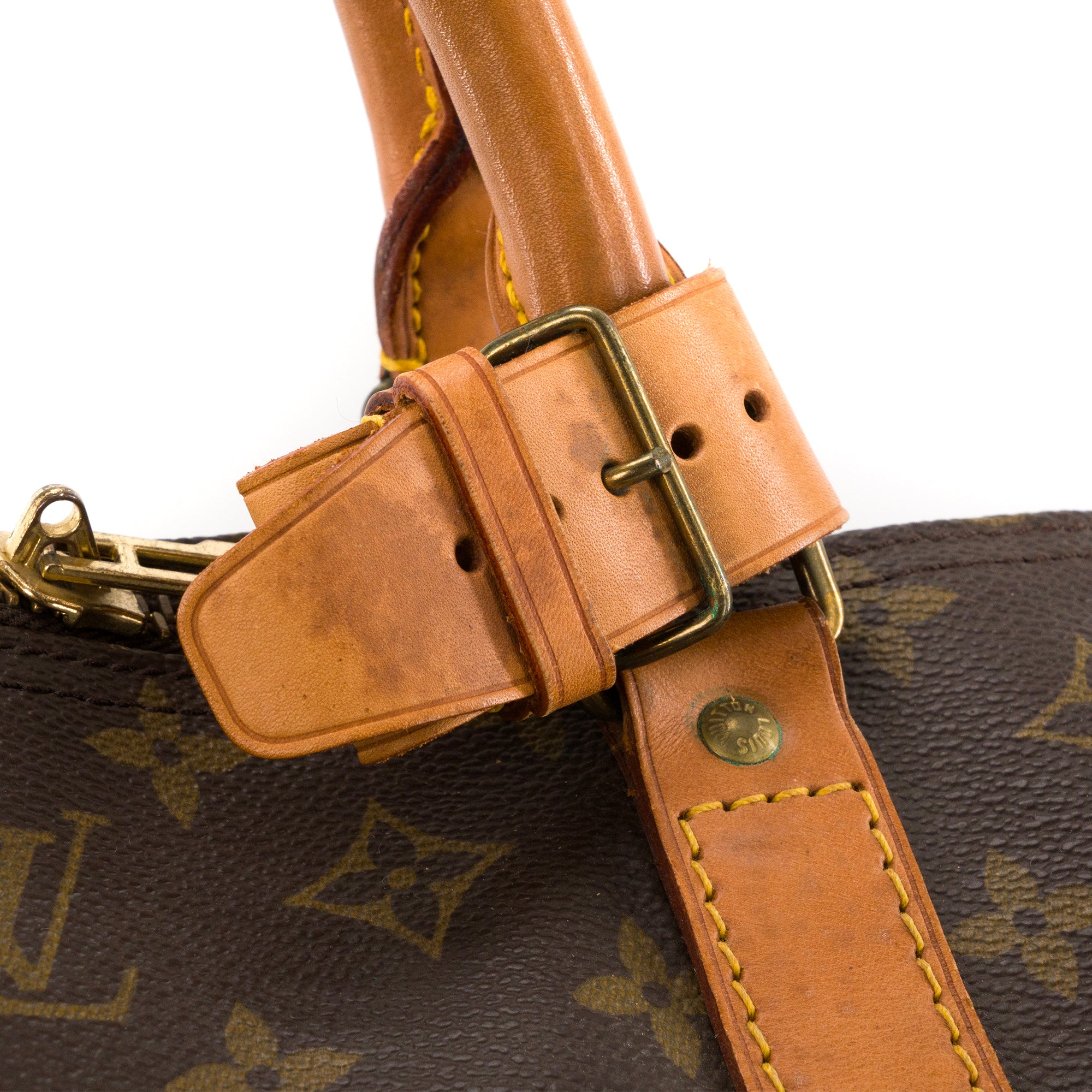 LOUIS VUITTON - Sac de voyage Keepall 60 Louis Vuitton en toile enduite monogrammée vintage