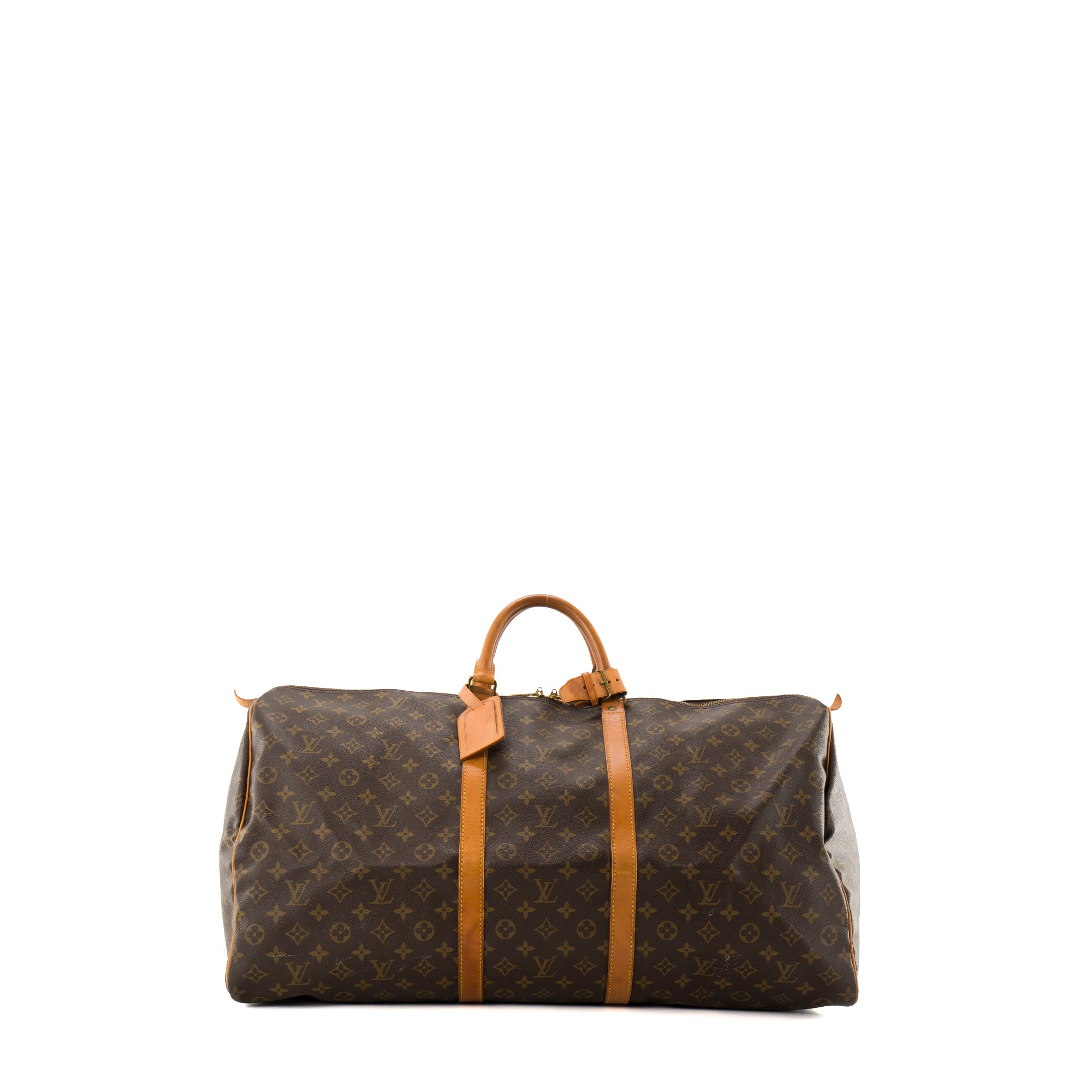 LOUIS VUITTON - Sac de voyage Keepall 60 Louis Vuitton en toile enduite monogrammée vintage