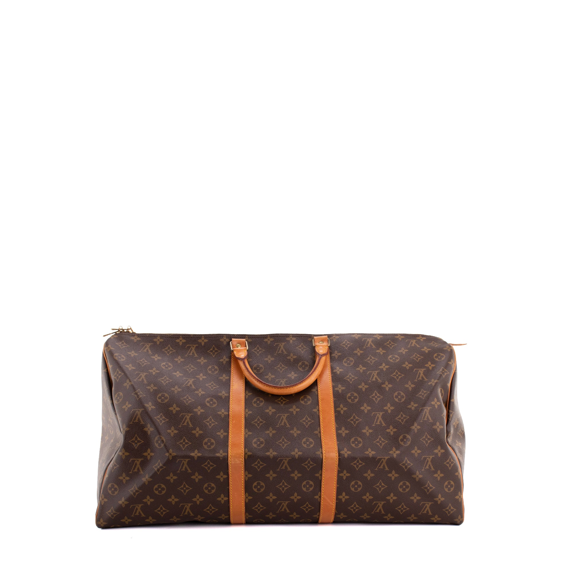 LOUIS VUITTON - Sac de voyage Keepall 60 Louis Vuitton en toile enduite monogrammée vintage