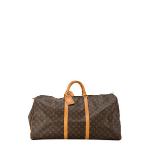 LOUIS VUITTON - Sac de voyage Keepall 60 Louis Vuitton en toile enduite monogrammée