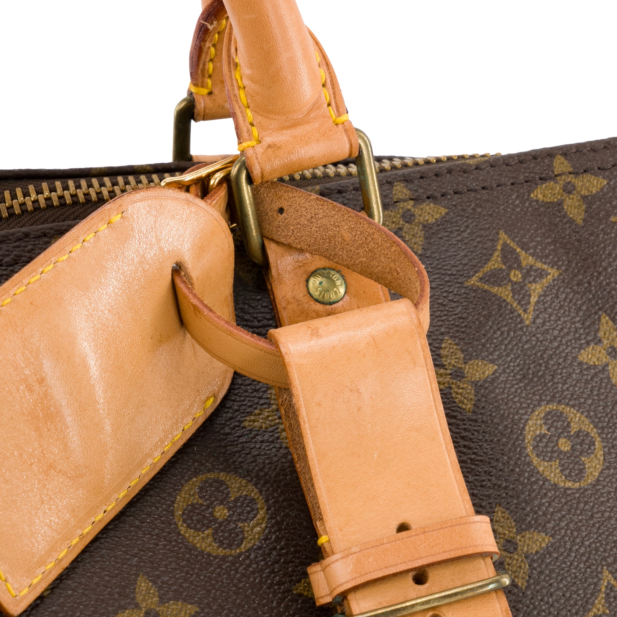 LOUIS VUITTON - Sac de voyage Keepall 60 Louis Vuitton en toile monogrammée vintage
