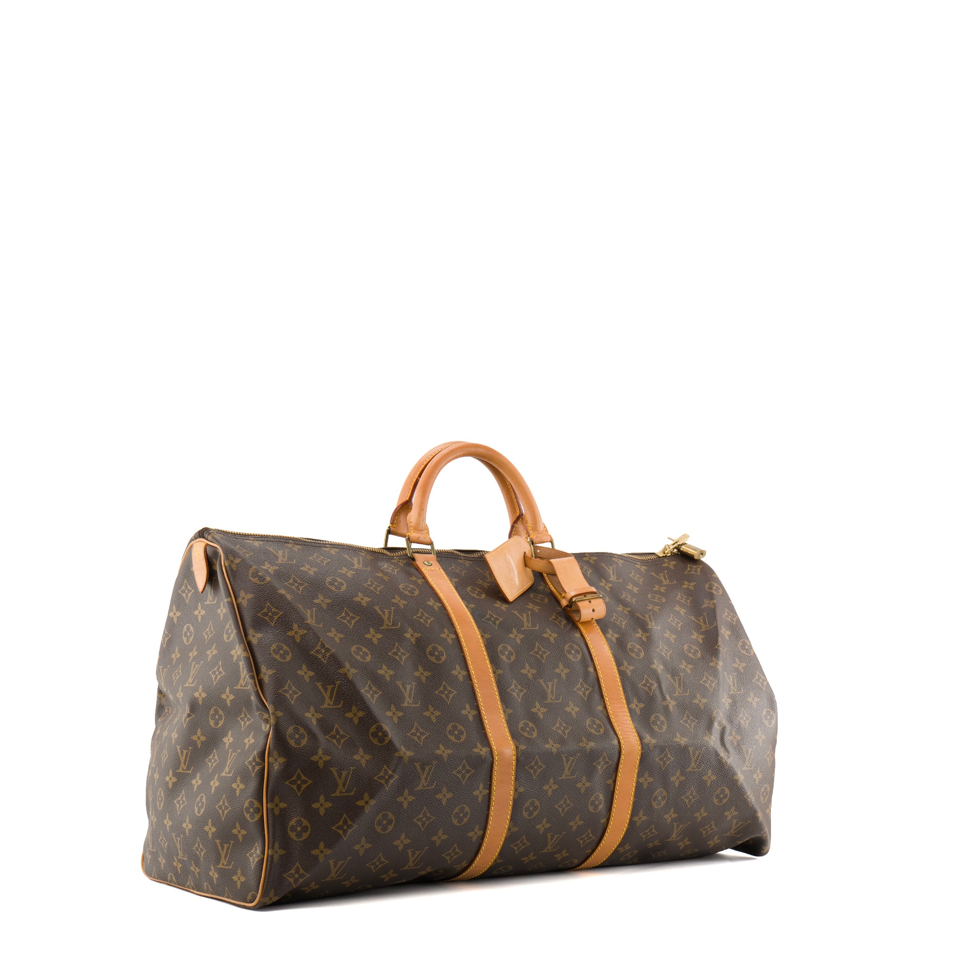 LOUIS VUITTON - Sac de voyage Keepall 60 Louis Vuitton en toile monogrammée vintage