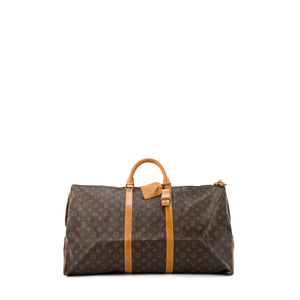 LOUIS VUITTON - Sac de voyage Keepall 60 Louis Vuitton en toile monogrammée vintage