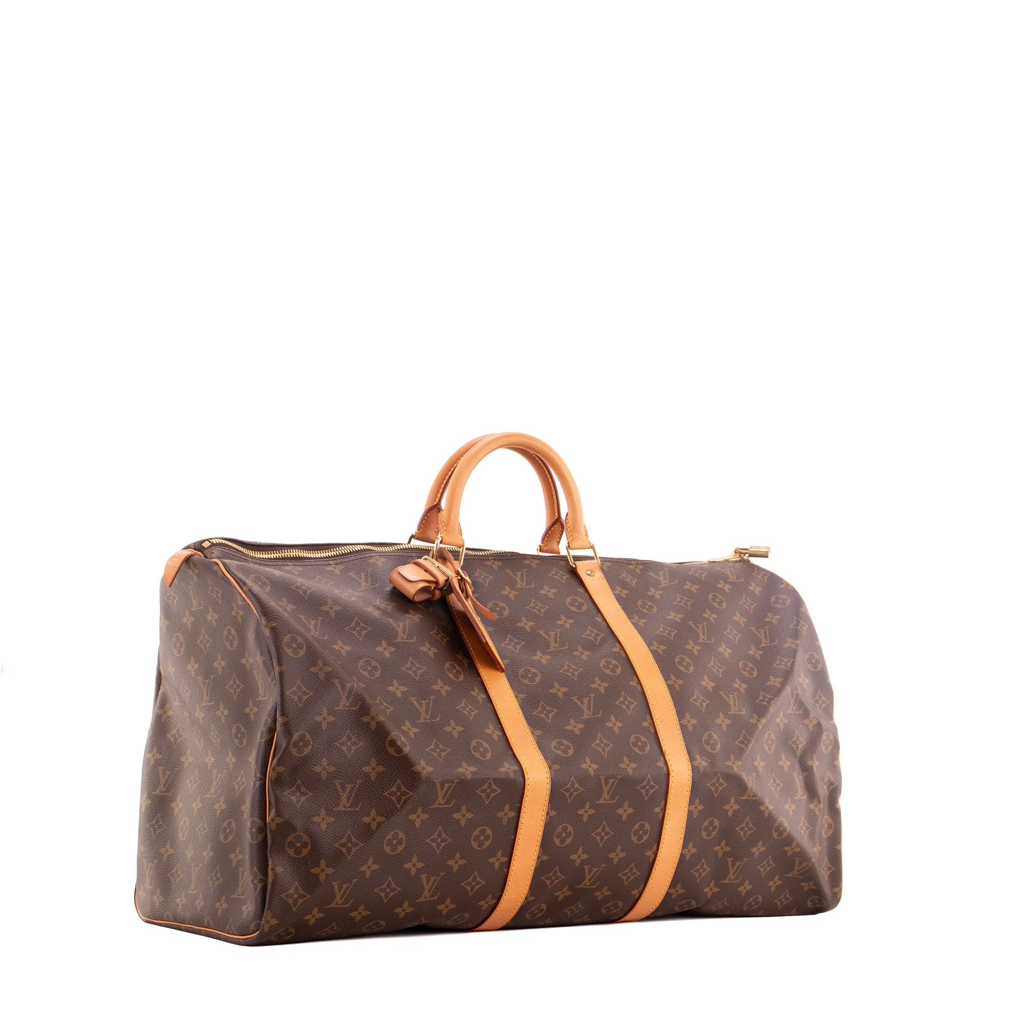 LOUIS VUITTON - Sac de voyage Keepall 60 Louis Vuitton en toile monogrammée vintage