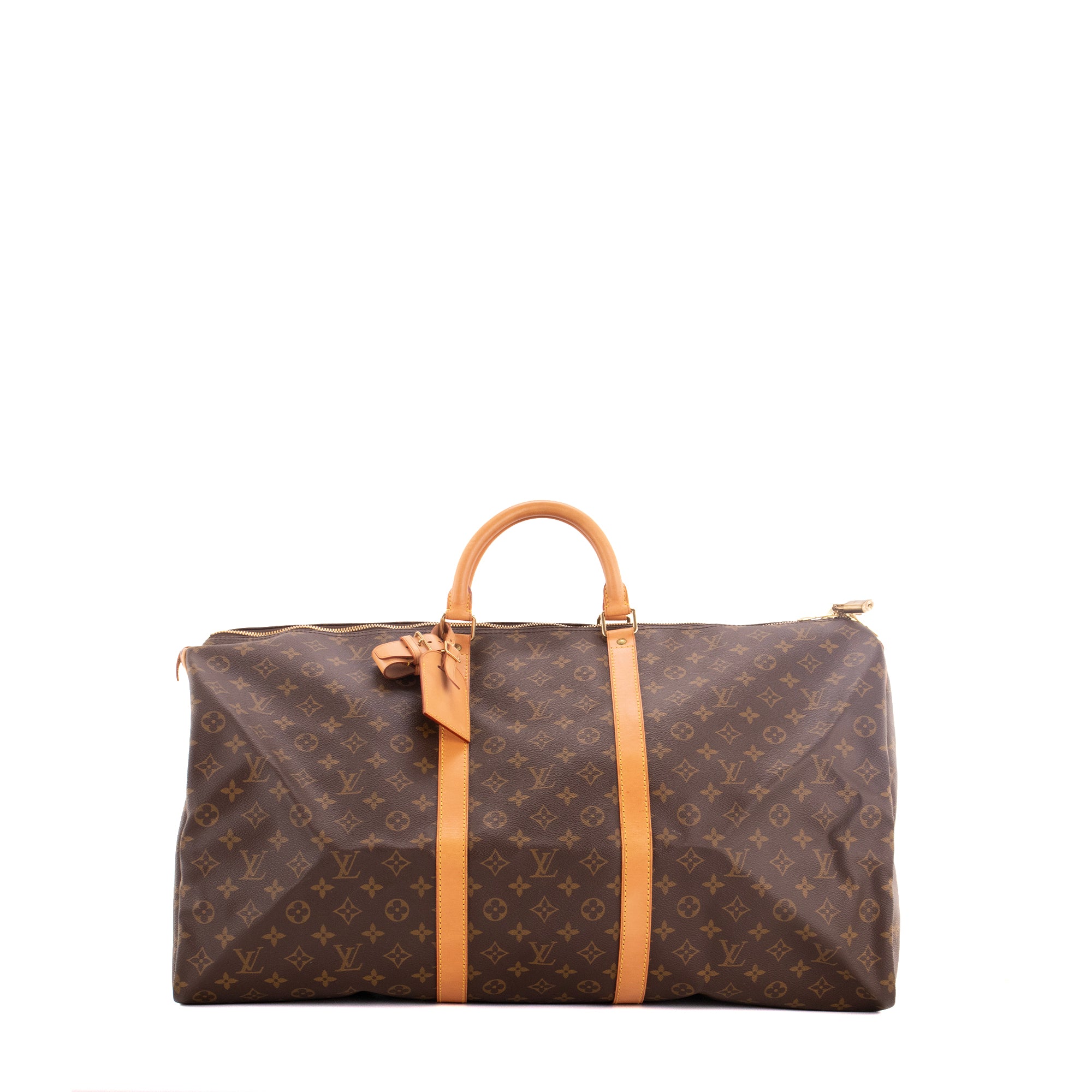 LOUIS VUITTON - Sac de voyage Keepall 60 Louis Vuitton en toile monogrammée vintage