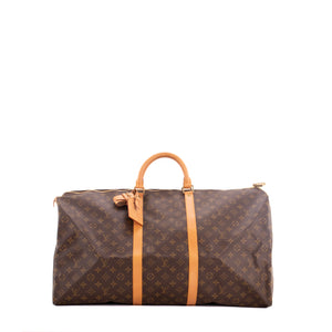 LOUIS VUITTON - Sac de voyage Keepall 60 Louis Vuitton en toile monogrammée vintage