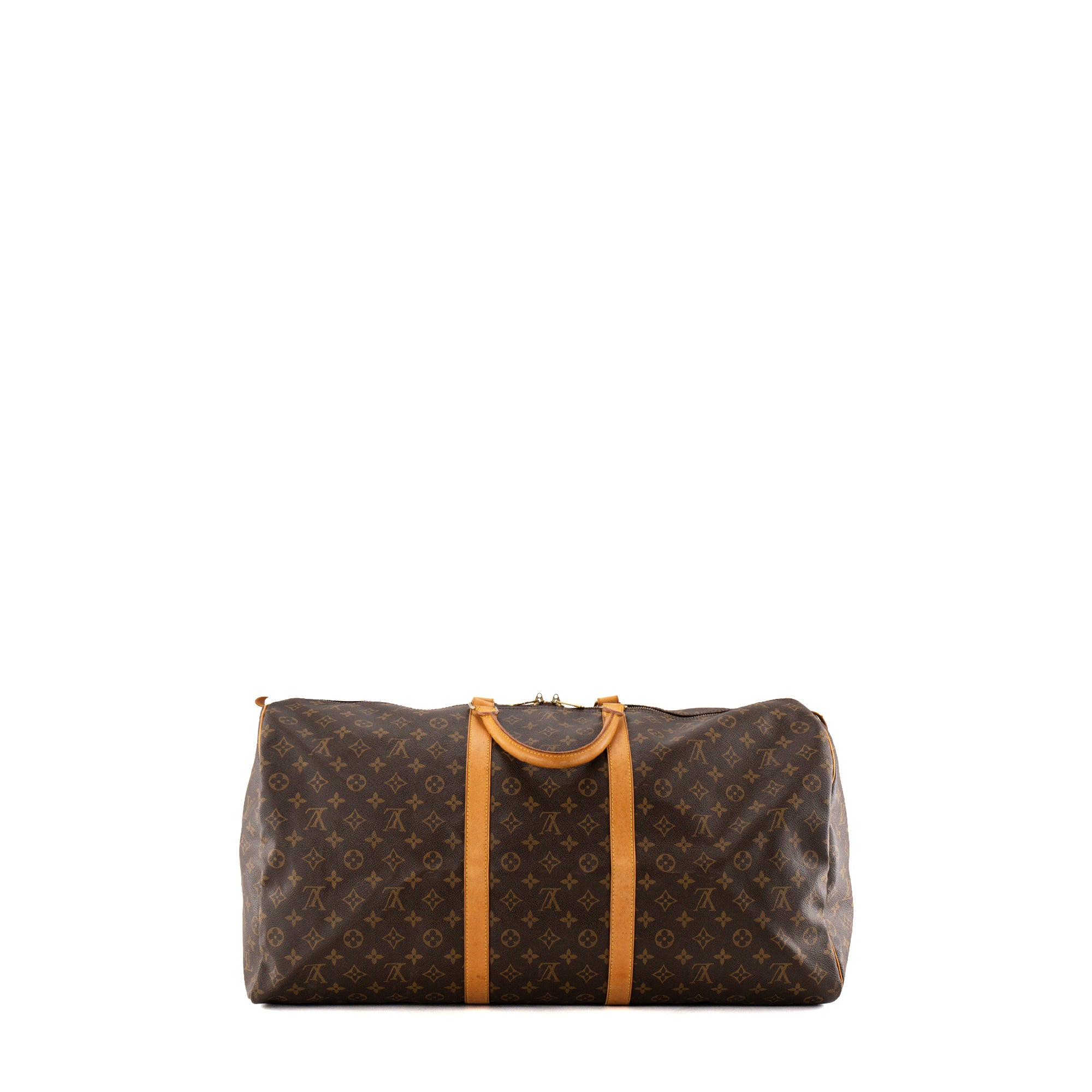 LOUIS VUITTON - Sac de voyage Keepall Louis Vuitton en toile enduite monogrammée vintage