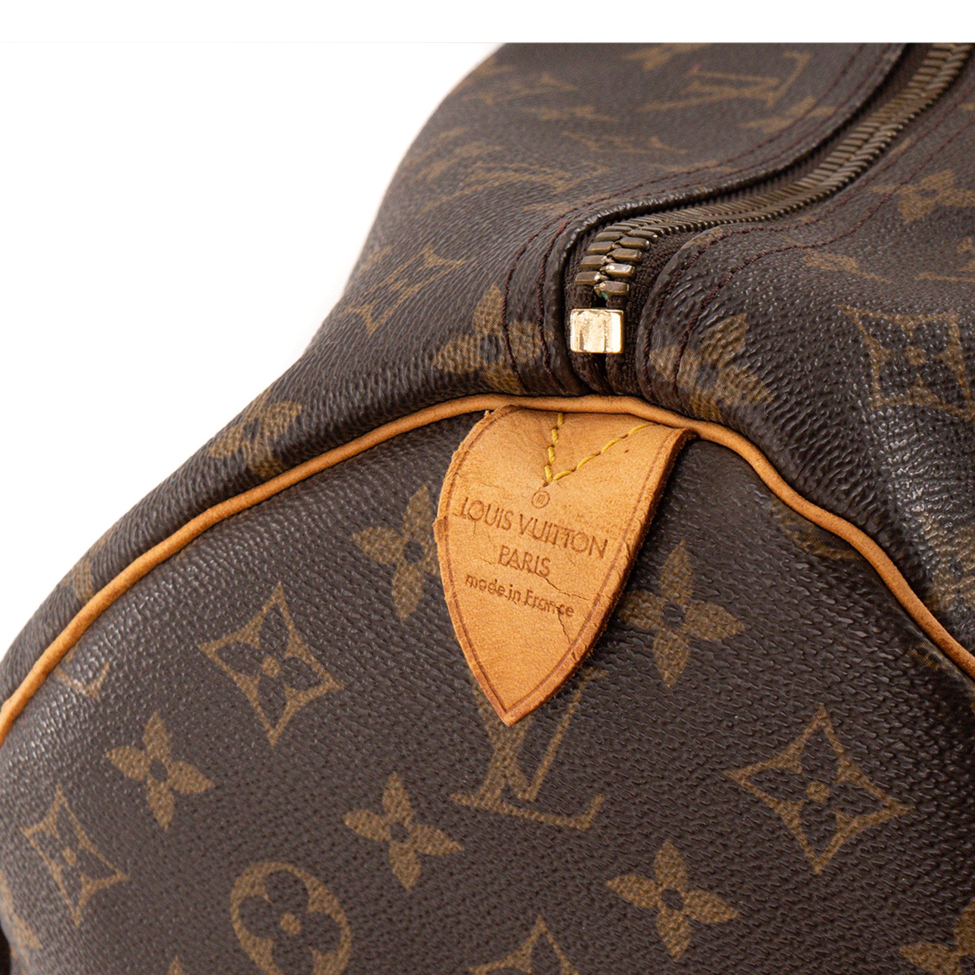 LOUIS VUITTON - Sac de voyage Keepall Louis Vuitton en toile enduite monogrammée vintage