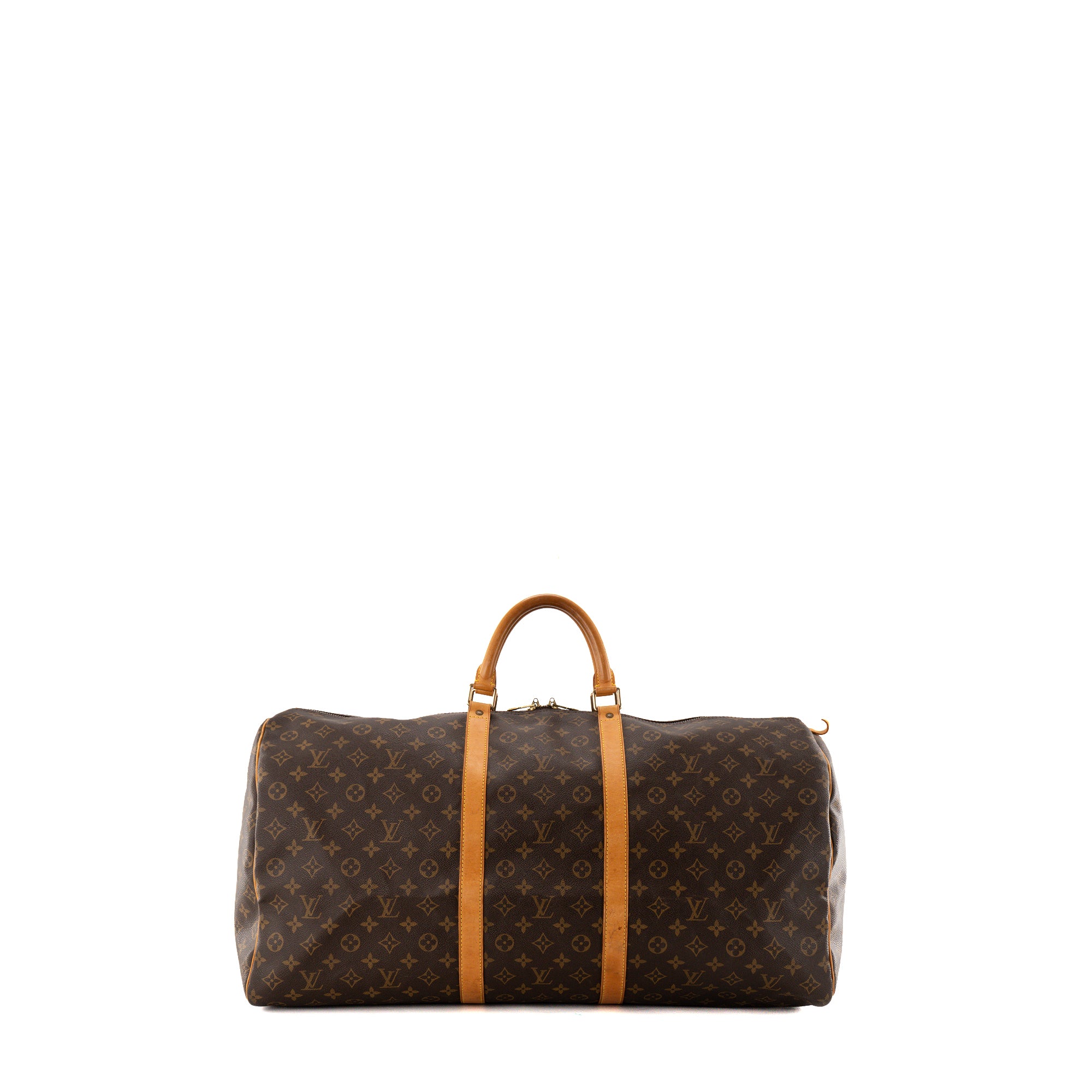 LOUIS VUITTON - Sac de voyage Keepall Louis Vuitton en toile enduite monogrammée vintage