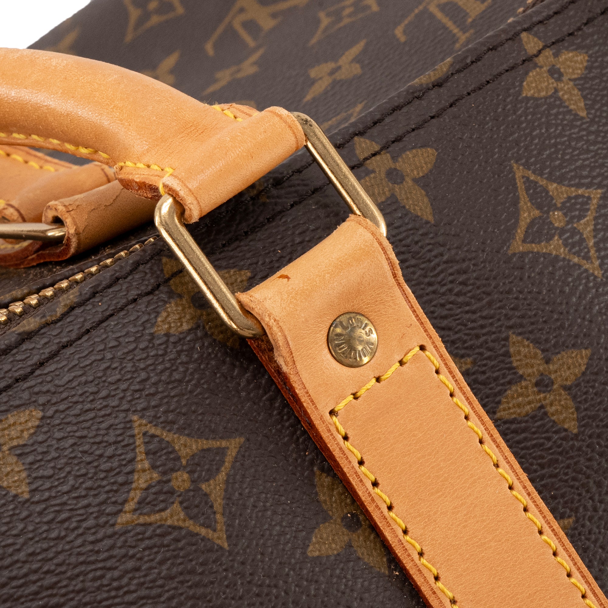 LOUIS VUITTON - Sac de voyage Keepall 60 Louis Vuitton en toile enduite monogrammée vintage