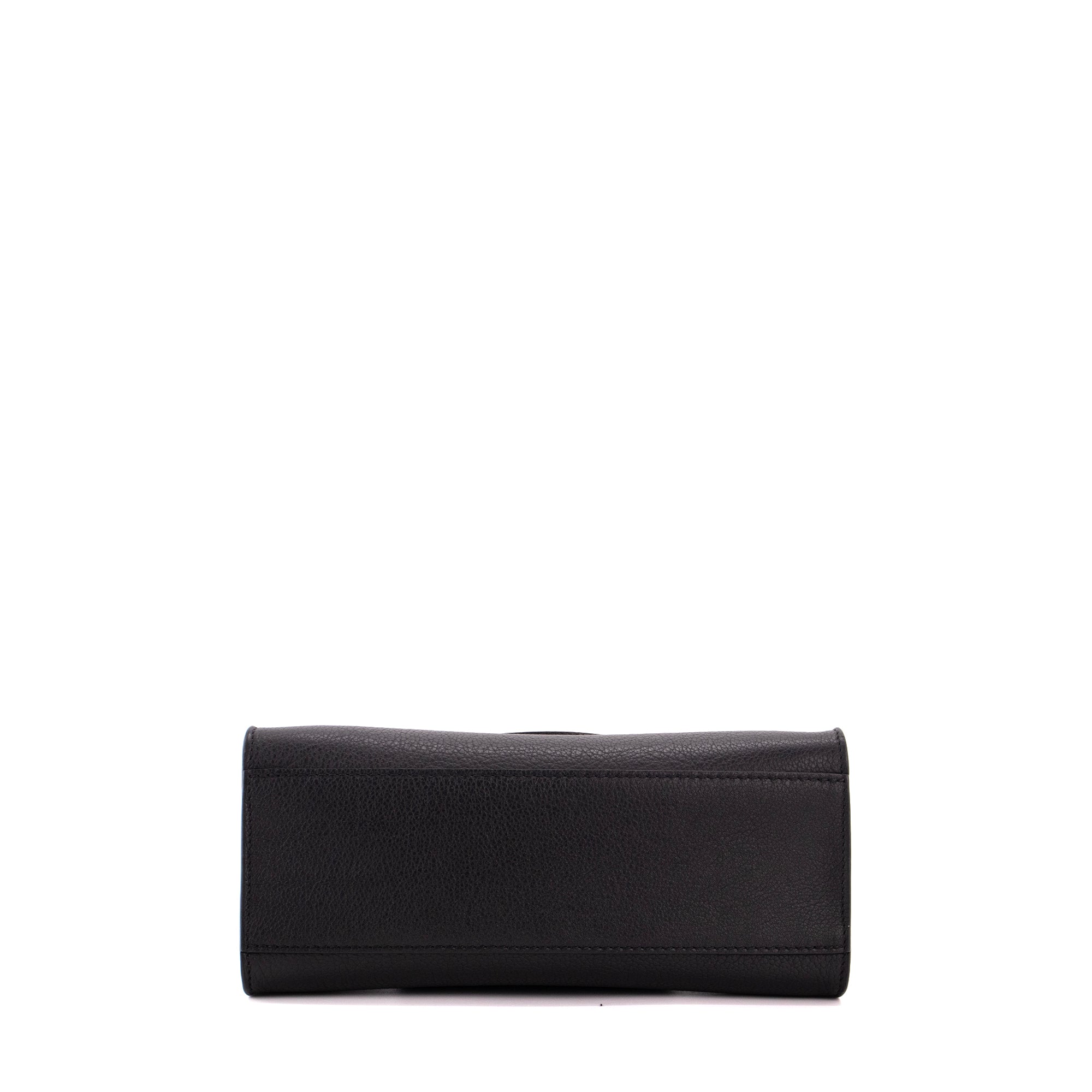 LOUIS VUITTON - Sac à main Lock & Go PM Louis Vuitton en cuir grainé noir