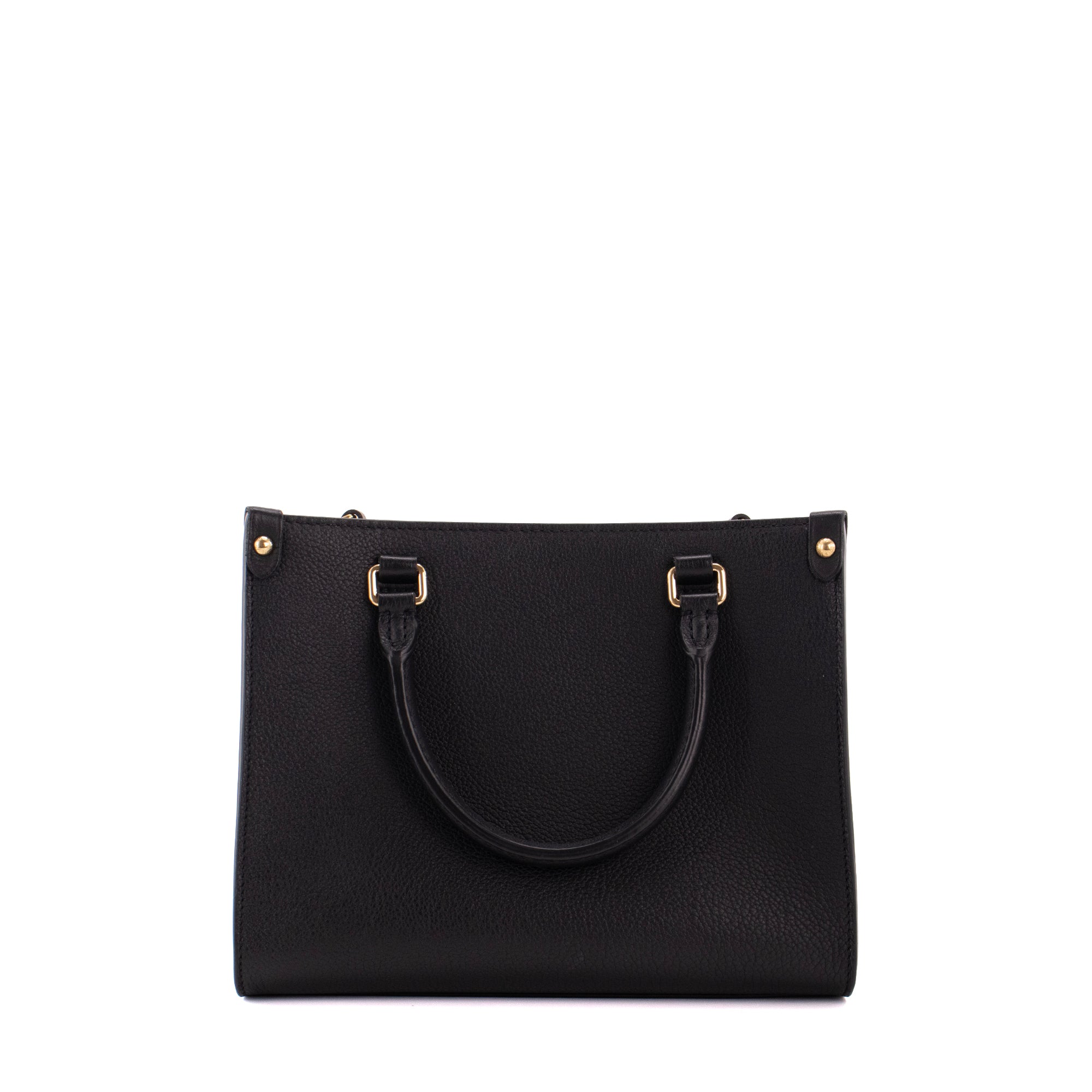 LOUIS VUITTON - Sac à main Lock & Go PM Louis Vuitton en cuir grainé noir
