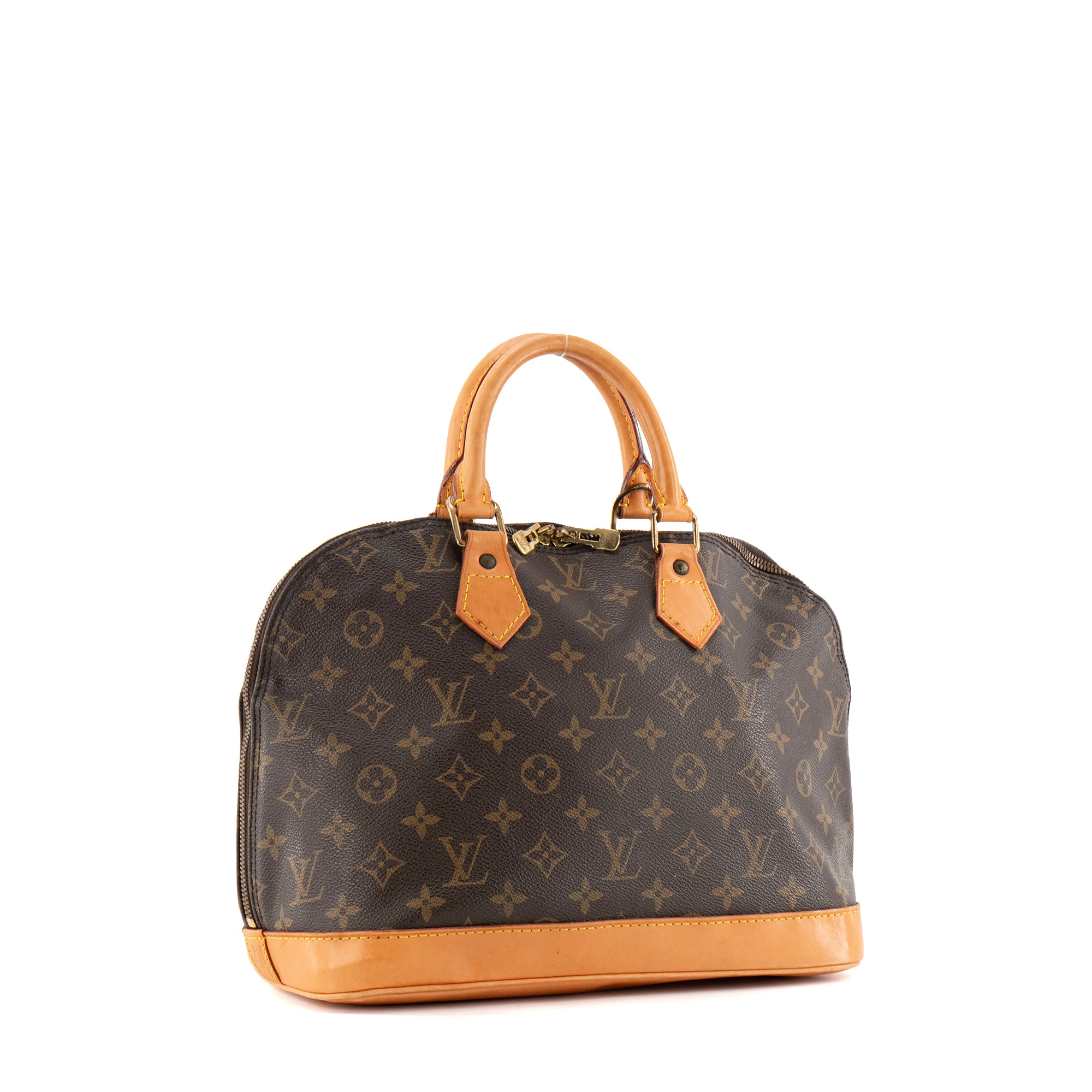 LOUIS VUITTON - Sac à main Alma PM Louis Vuitton en toile enduite monogrammée vintage