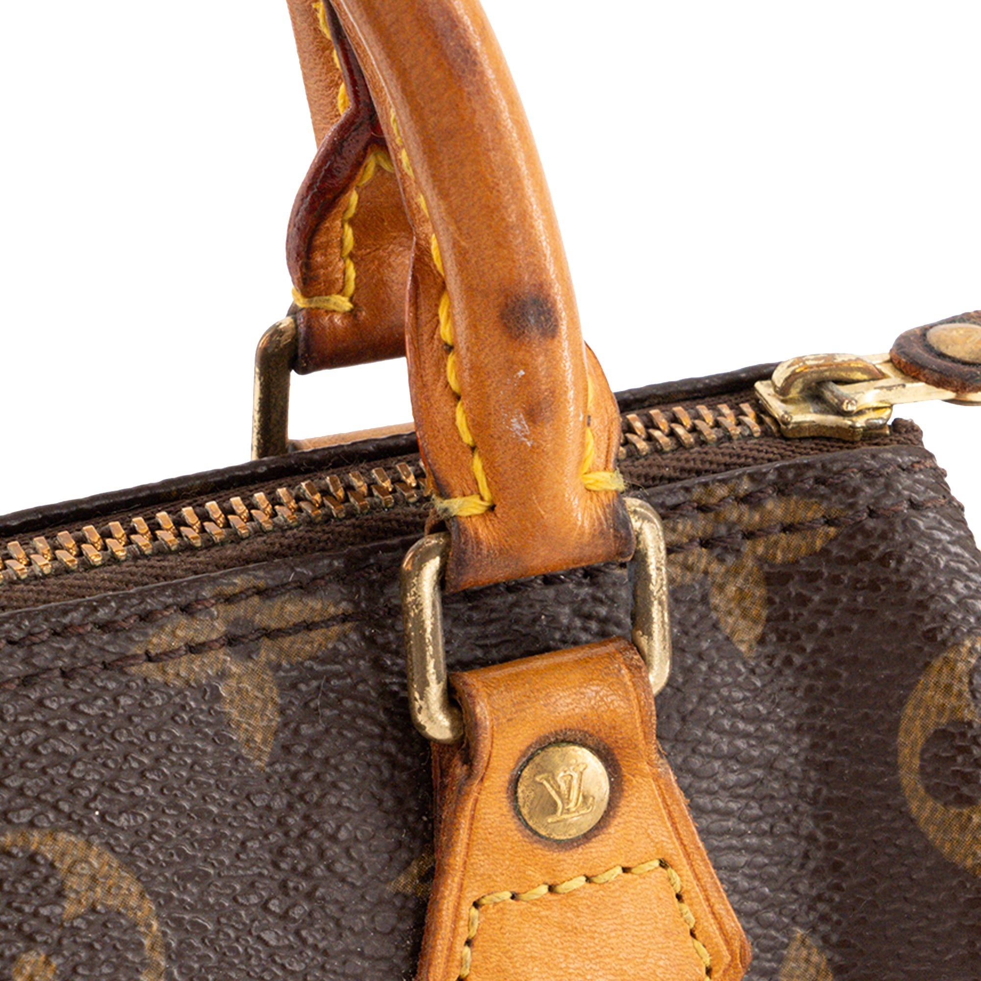 LOUIS VUITTON - Sac à main Nano Speedy Louis Vuitton en toile enduite monogrammée vintage