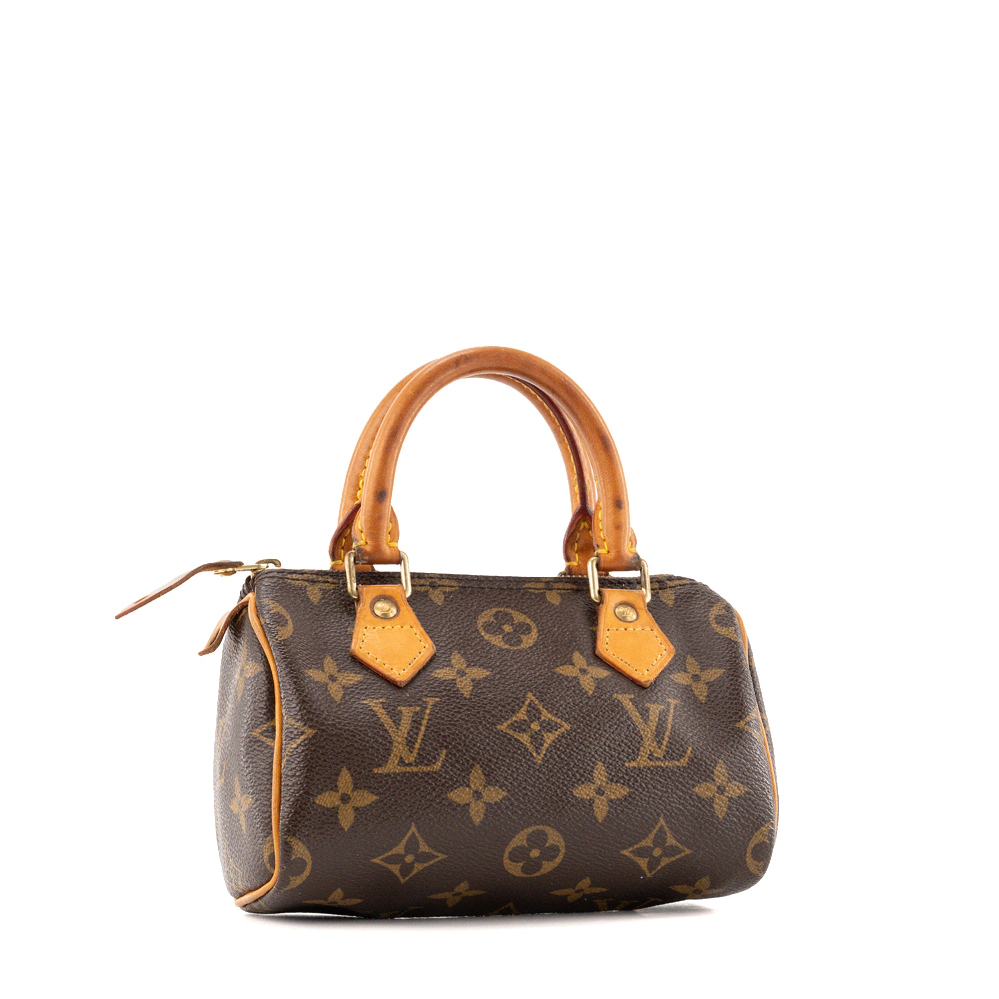 LOUIS VUITTON - Sac à main Nano Speedy Louis Vuitton en toile enduite monogrammée vintage
