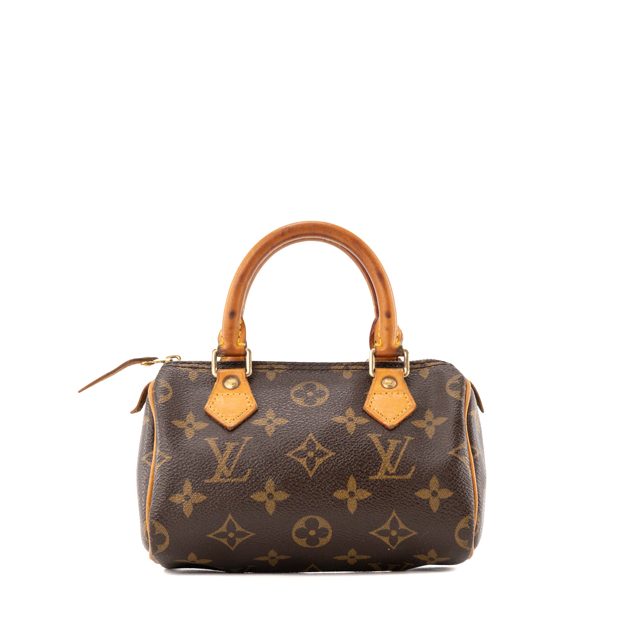 LOUIS VUITTON - Sac à main Nano Speedy Louis Vuitton en toile enduite monogrammée vintage