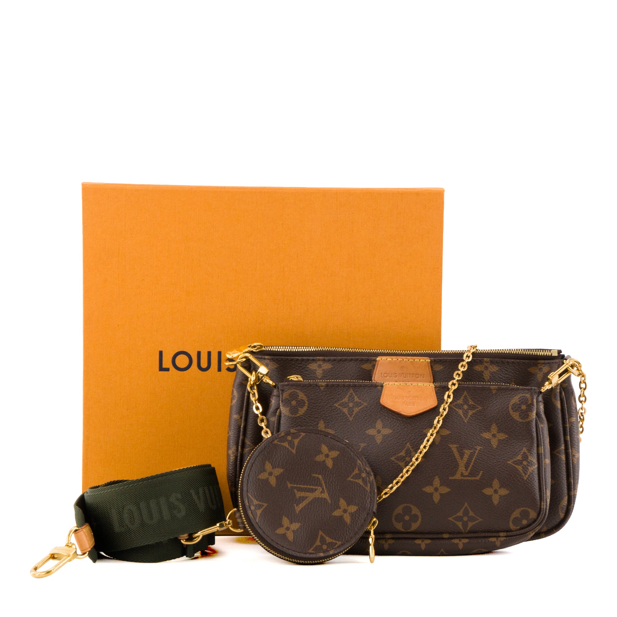 LOUIS VUITTON - Sac à bandoulière Multi Pochette Accessoires Louis Vuitton en toile enduite monogrammée
