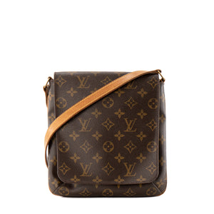LOUIS VUITTON - Sac à bandoulière Musette Salsa Louis Vuitton en toile enduite monogrammée vintage