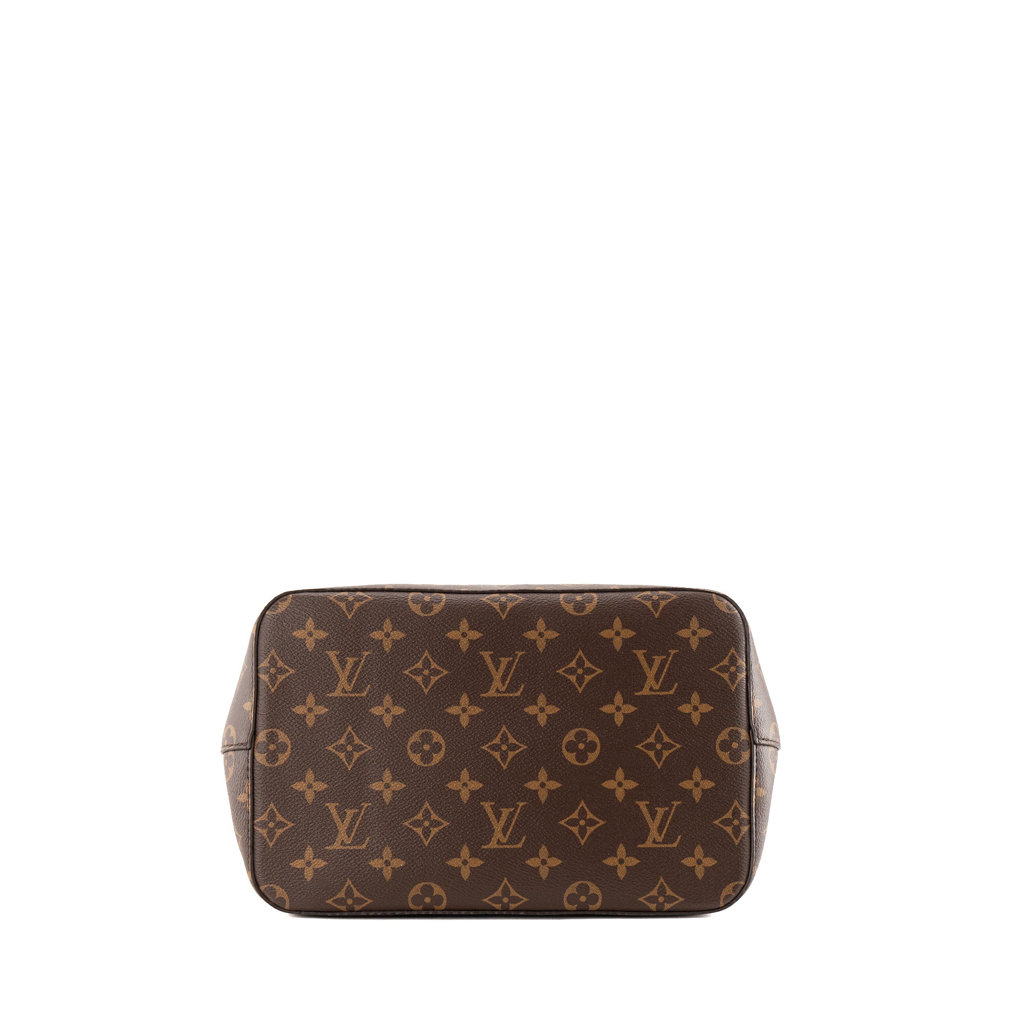 LOUIS VUITTON - Sac à bandoulière NéoNoé MM Louis Vuitton en toile enduite monogrammée marron et cuir rouge