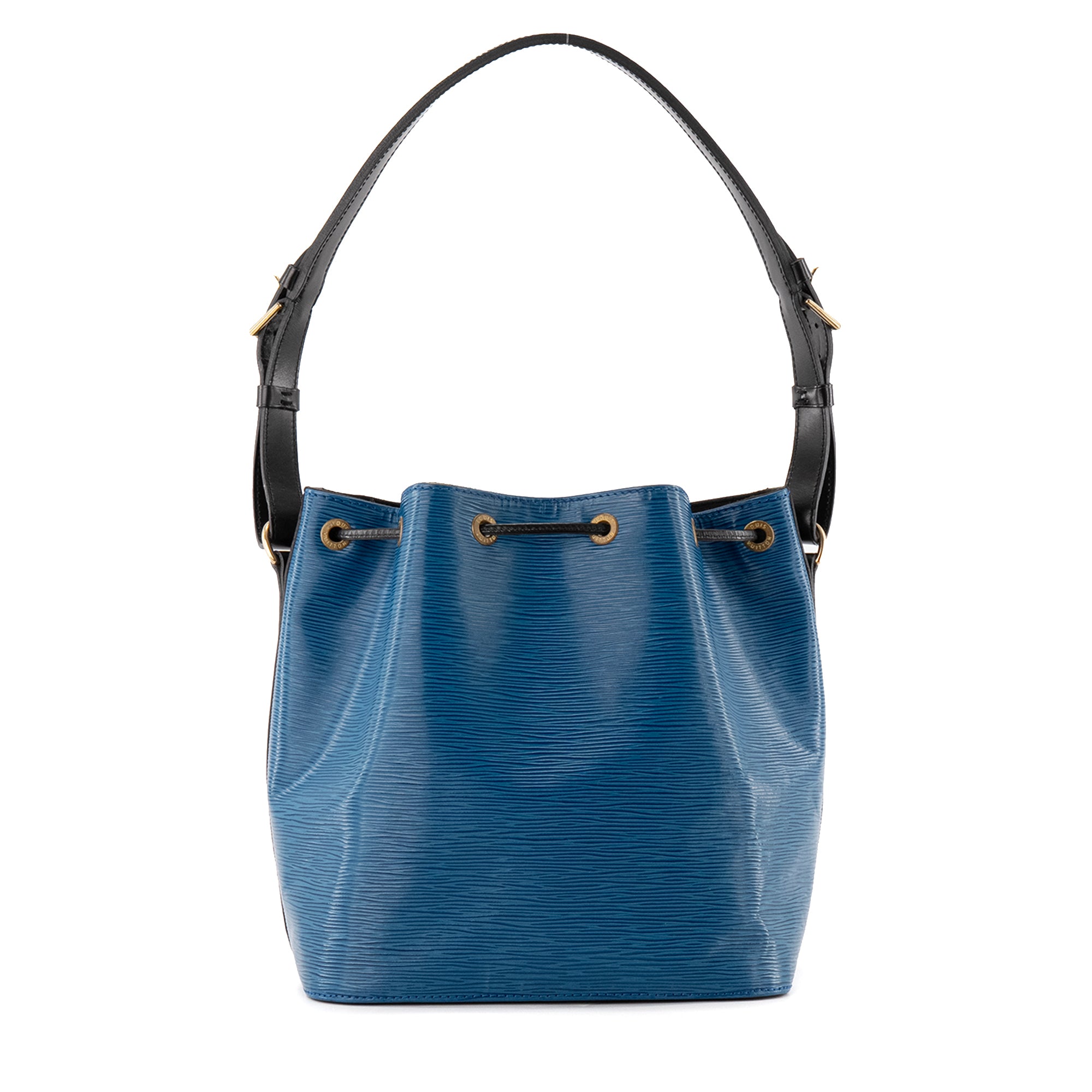 LOUIS VUITTON - Sac à épaule Noé Louis Vuitton en cuir épi bleu vintage