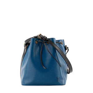 LOUIS VUITTON - Sac à épaule Noé Louis Vuitton en cuir épi bleu vintage