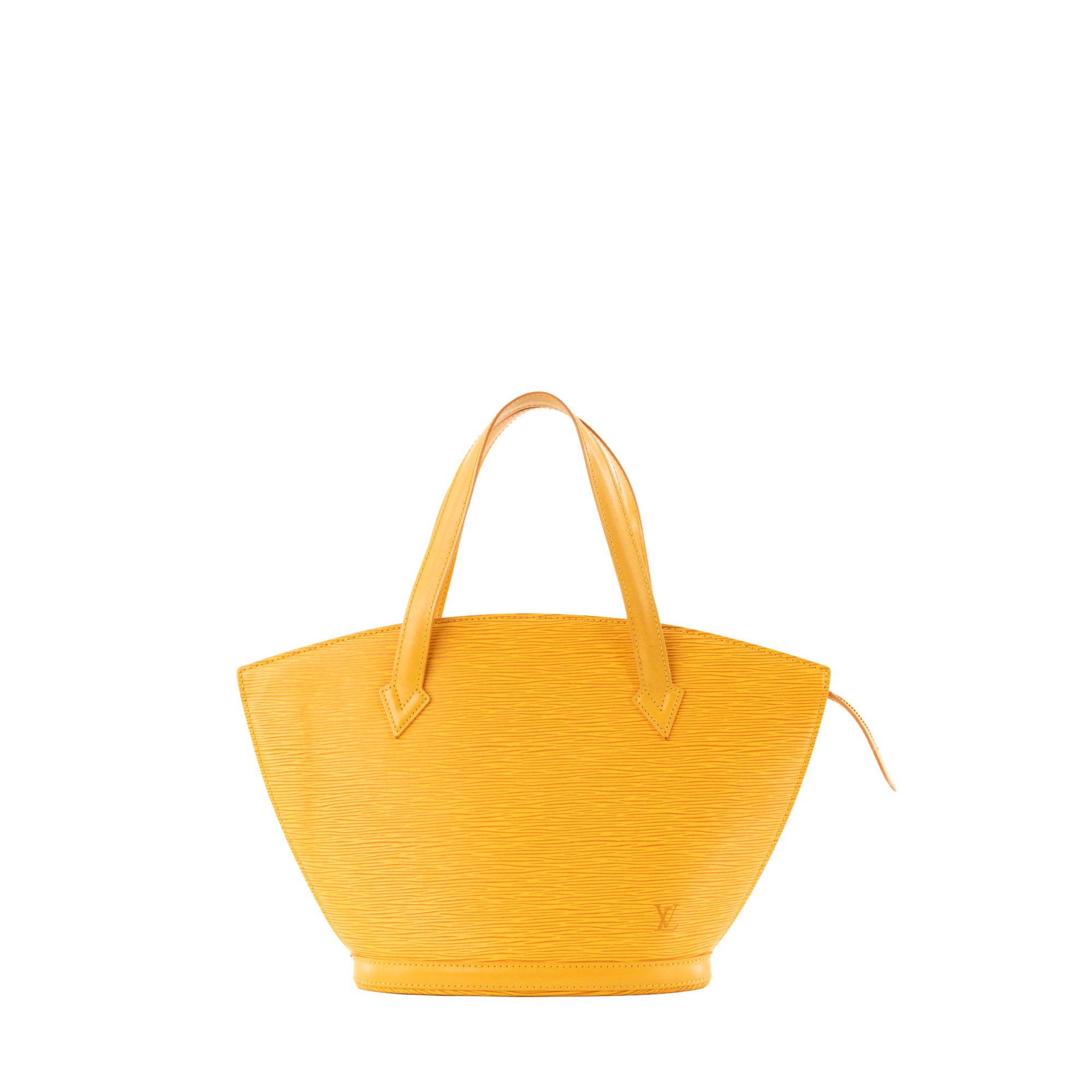 Sac à épaule Saint Jacques Louis Vuitton en cuir épi jaune vintage