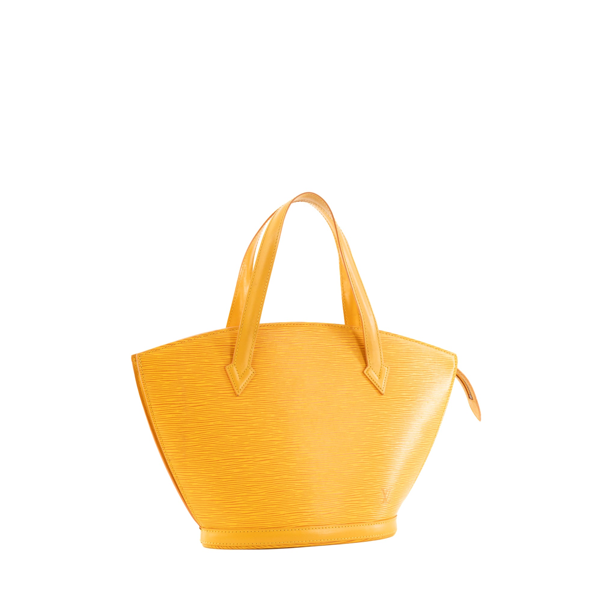 Sac à épaule Saint Jacques Louis Vuitton en cuir épi jaune vintage