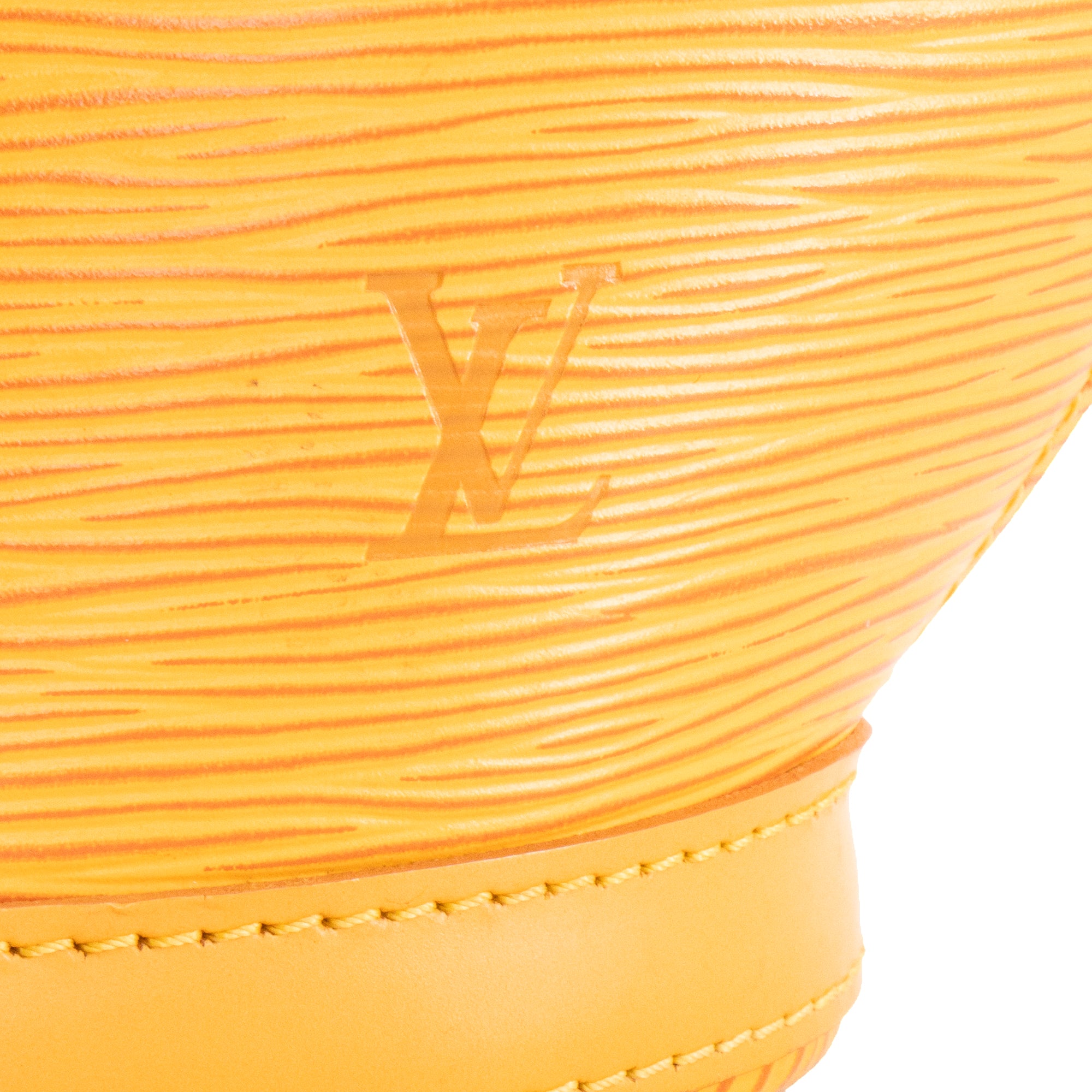 Sac à épaule Saint Jacques Louis Vuitton en cuir épi jaune vintage