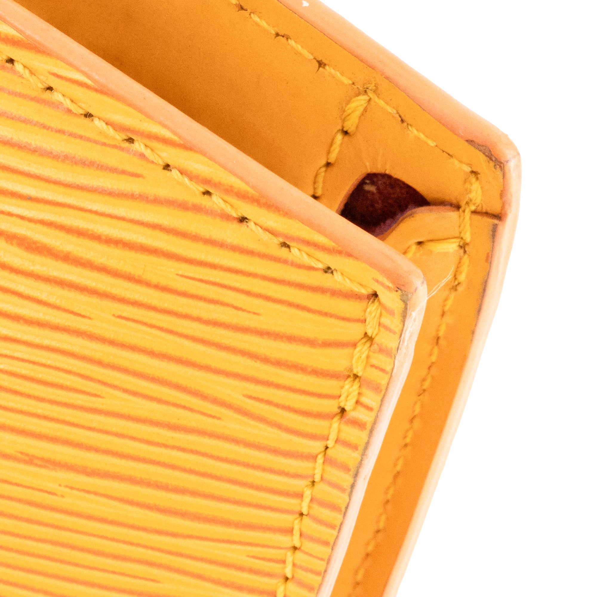 Sac à épaule Saint Jacques Louis Vuitton en cuir épi jaune vintage