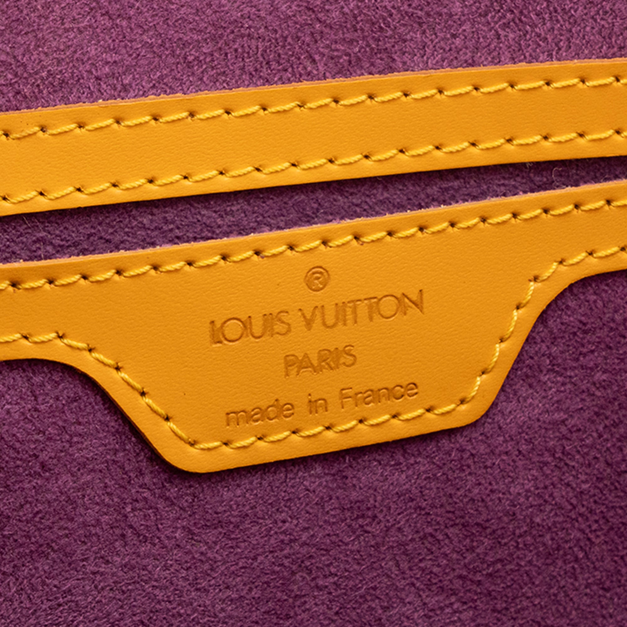 LOUIS VUITTON - Sac à épaule Saint Jacques Louis Vuitton en cuir épi jaune