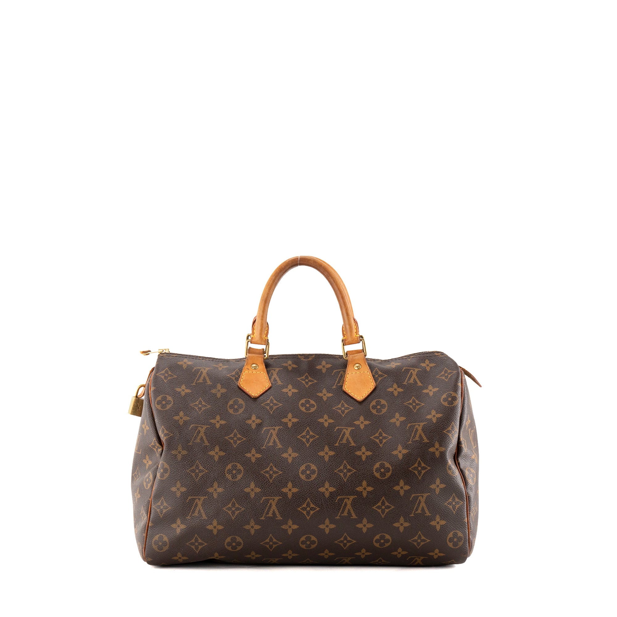 LOUIS VUITTON - Sac à main Speedy 35 Louis Vuitton en toile enduite monogrammée