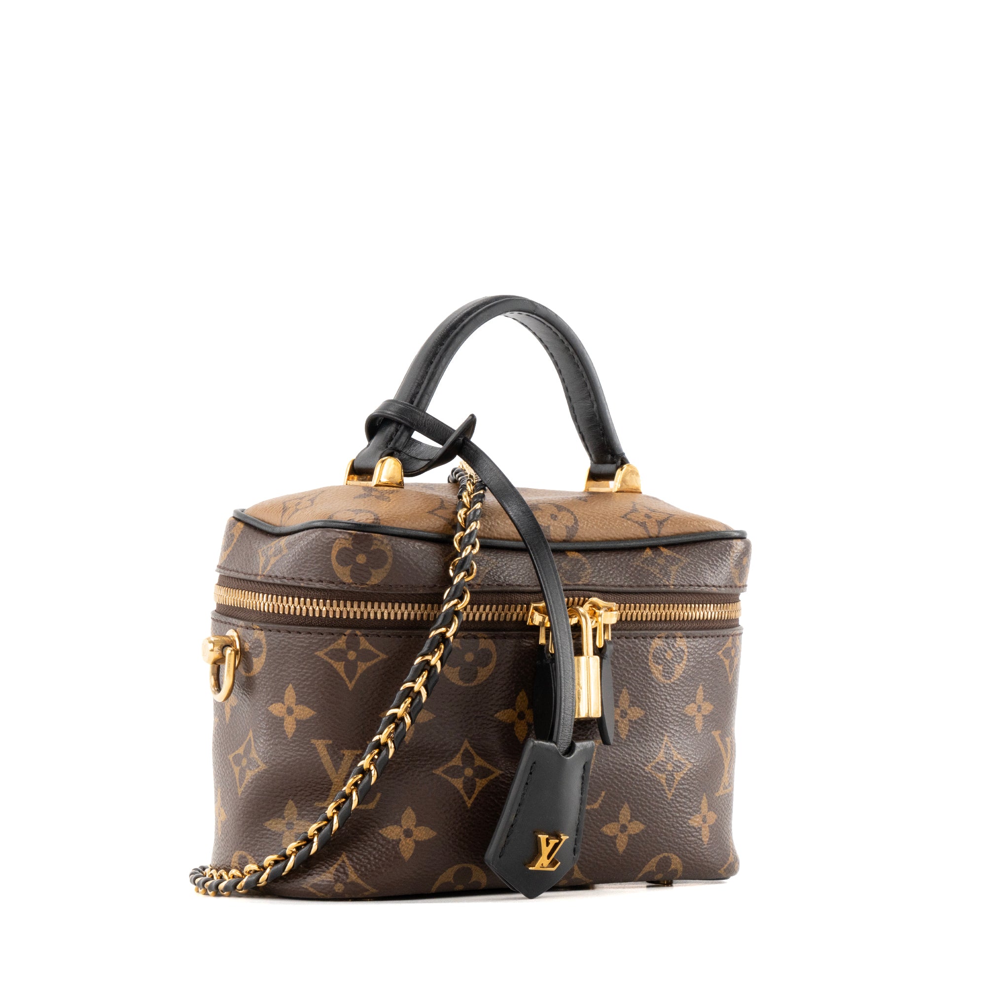 LOUIS VUITTON - Sac à bandoulière Vanity PM Louis Vuitton en toile enduite monogrammée reverse