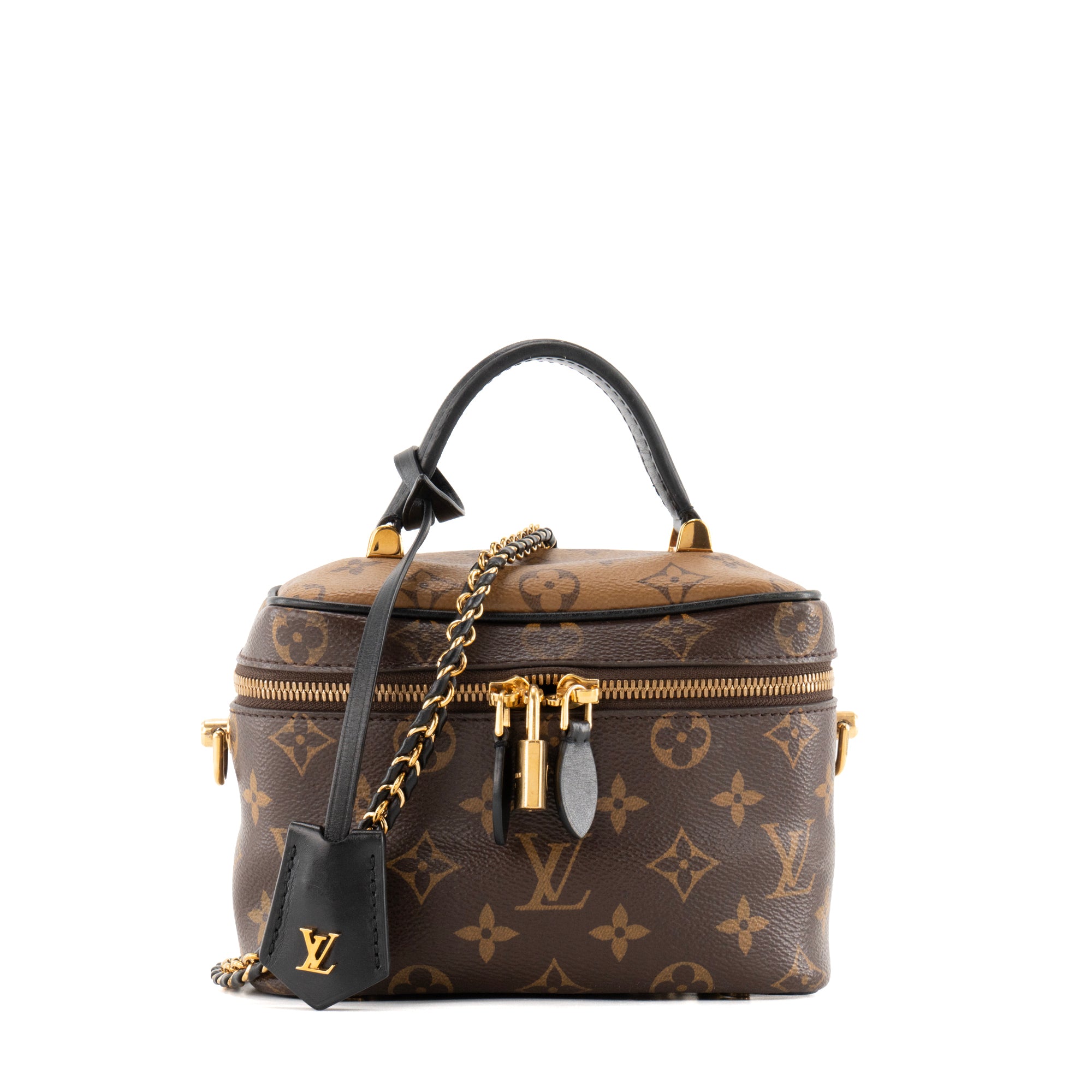 LOUIS VUITTON - Sac à bandoulière Vanity PM Louis Vuitton en toile enduite monogrammée reverse