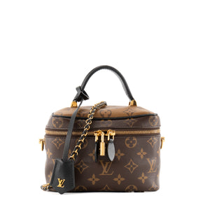 LOUIS VUITTON - Sac à bandoulière Vanity PM Louis Vuitton en toile enduite monogrammée reverse