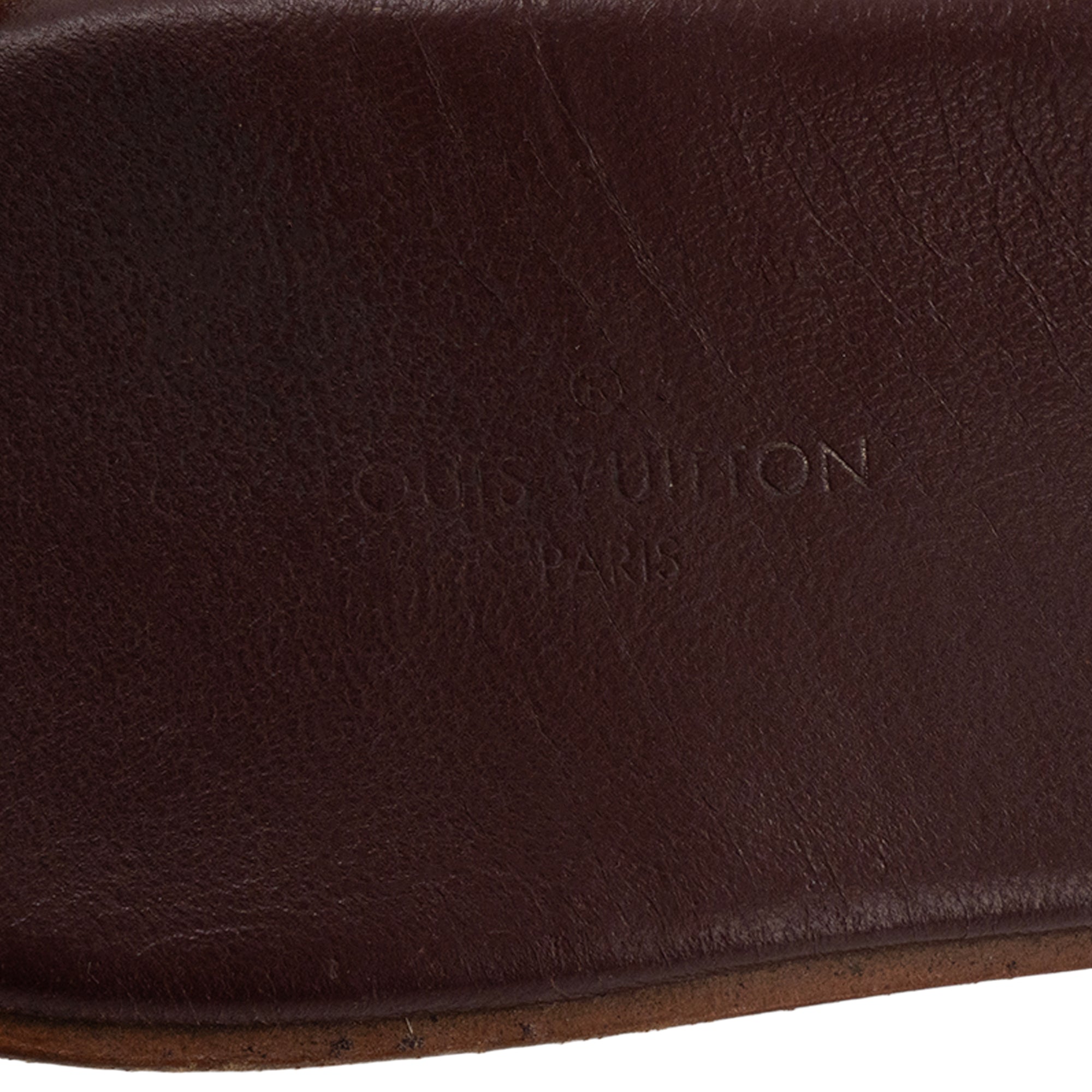 LOUIS VUITTON - Sandales plates Louis Vuitton en toile bordeaux (T37,5)